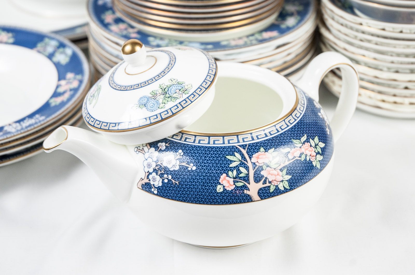 Wedgwood Bone China Set in "Blue Siam" Pattern