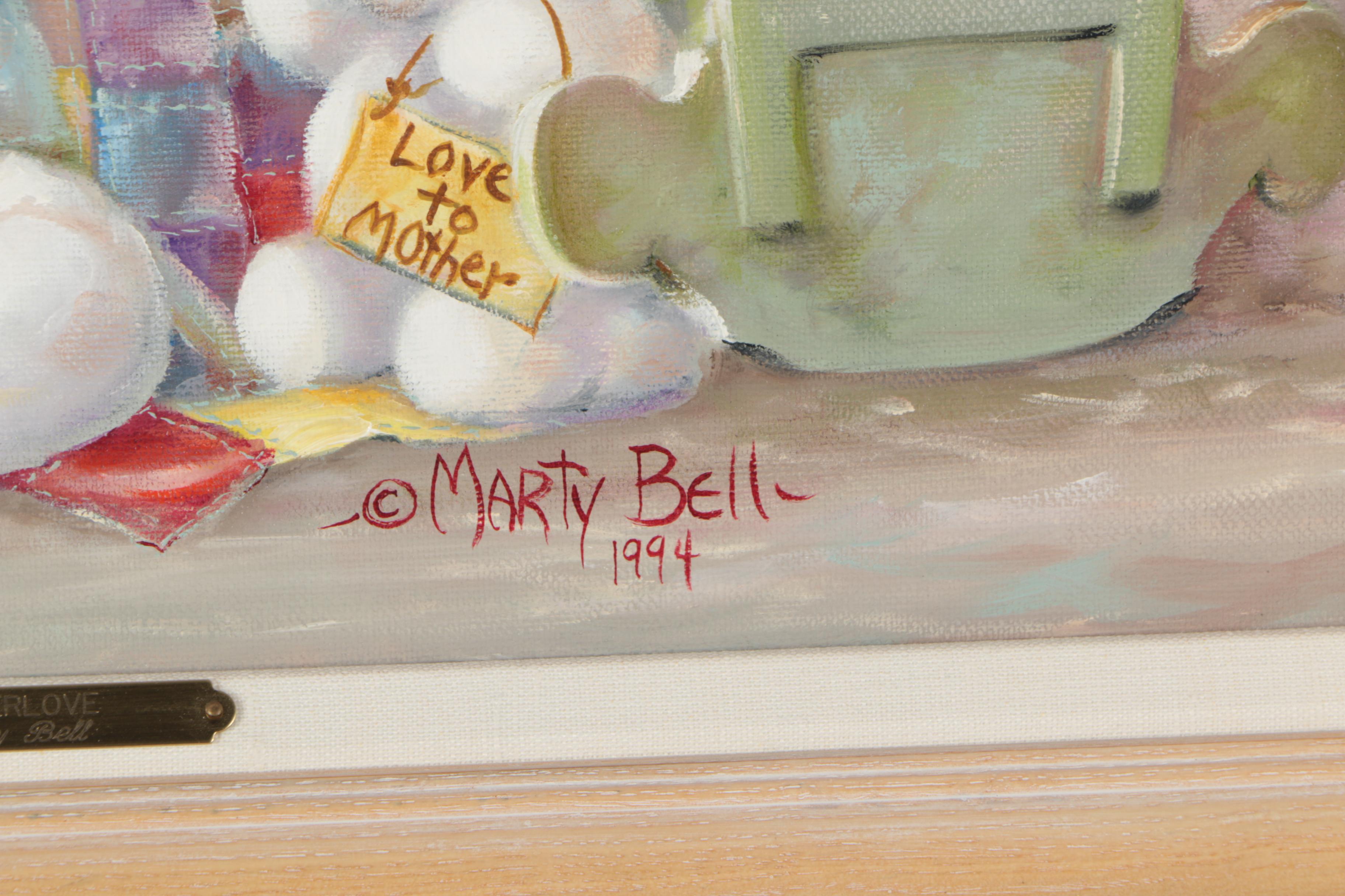Marty Bell 1994 Oil Painting "Motherlove"