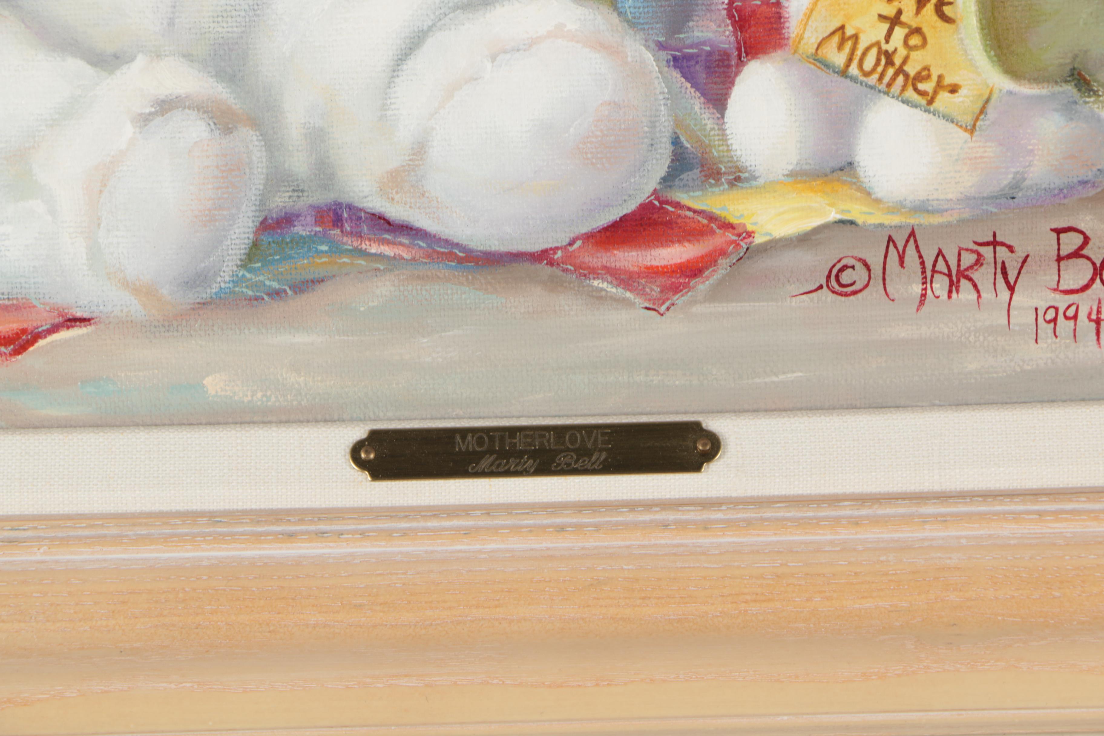 Marty Bell 1994 Oil Painting "Motherlove"