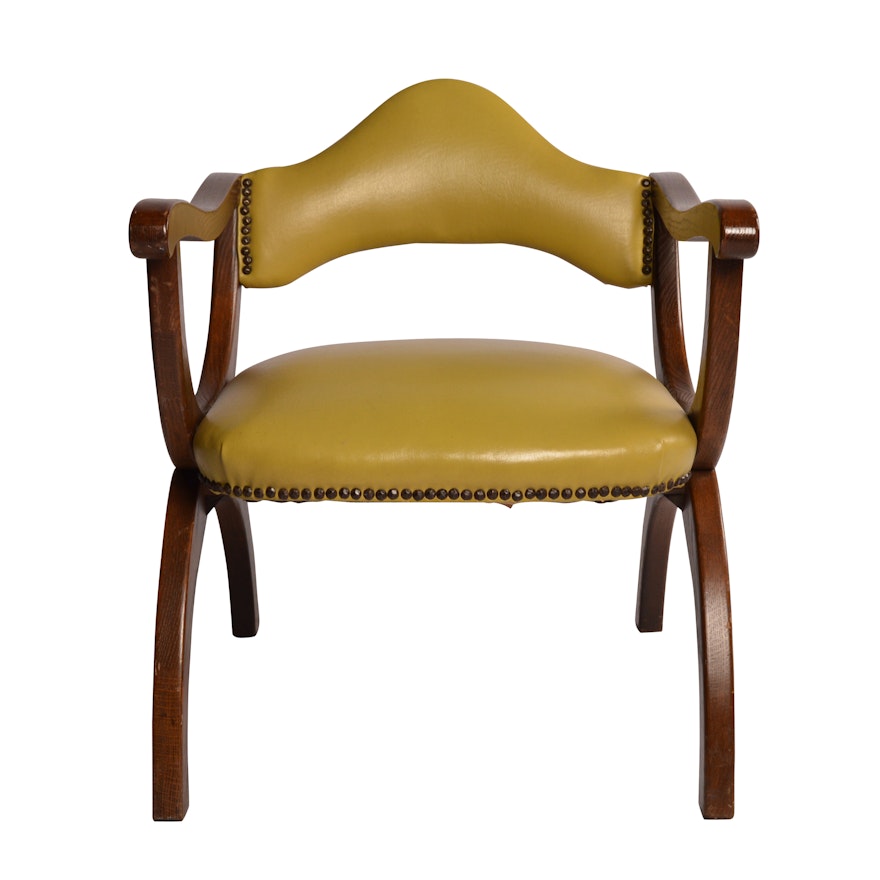 Mid Century Modern Curule Armchair