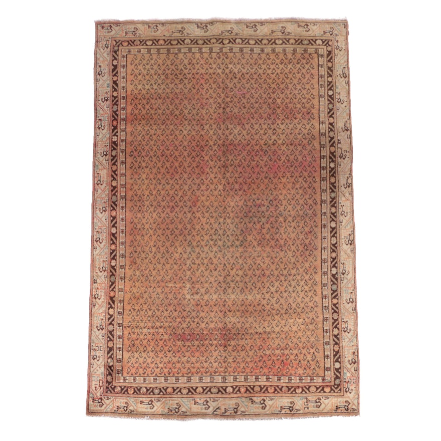 Hand-Knotted Persian Mir Seraband Area Rug