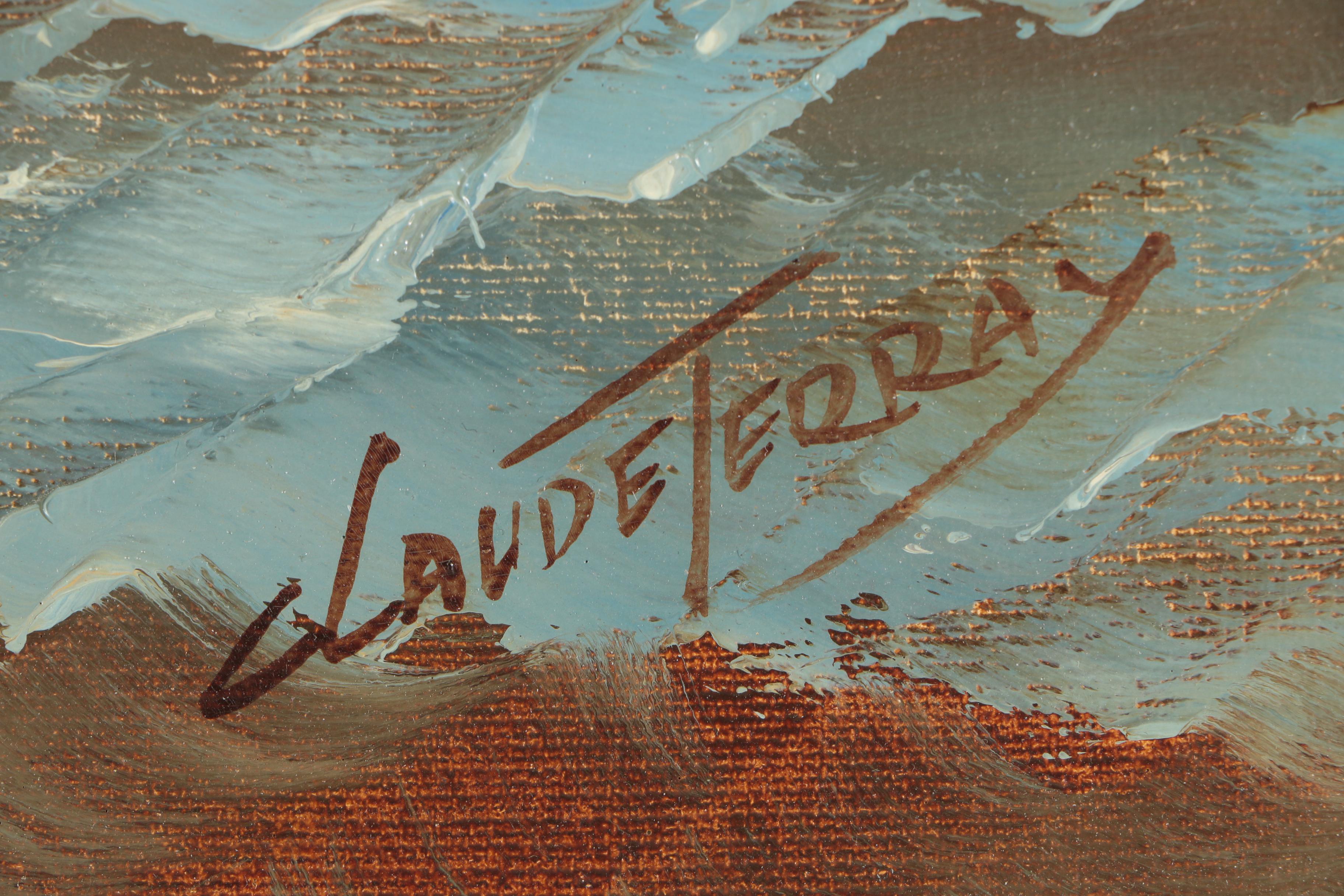 Claude Terray Oil Painting of a Seascape