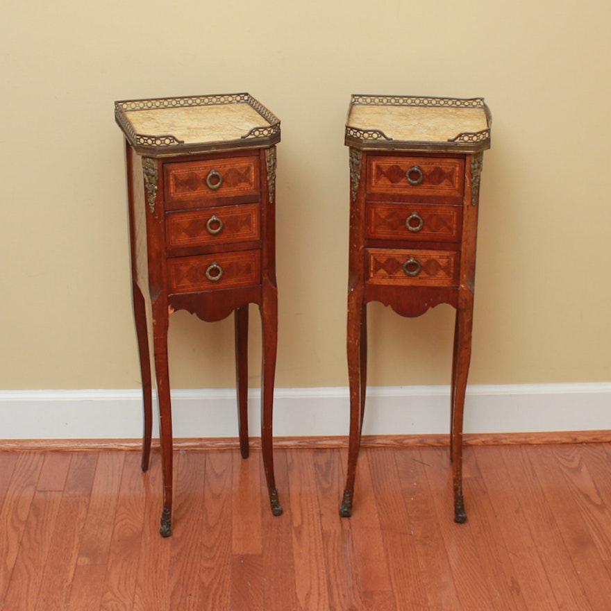 Pair of Louis XV Style Accent Tables