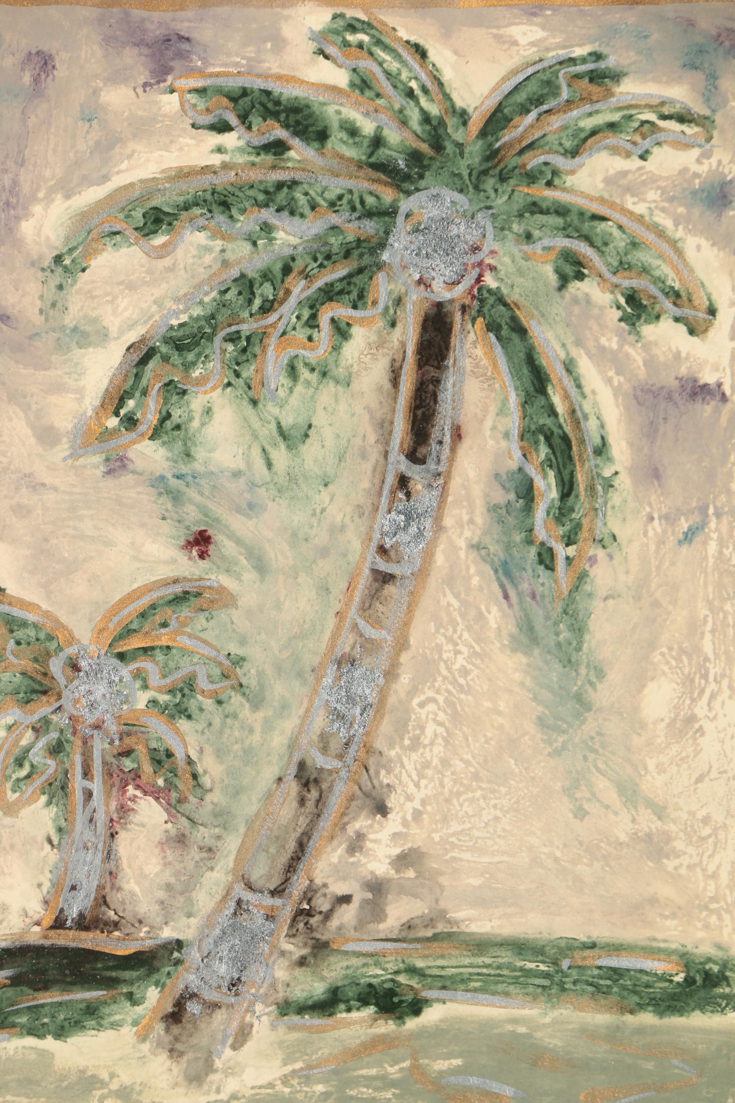 Embellished Lithograph "Palmetto"