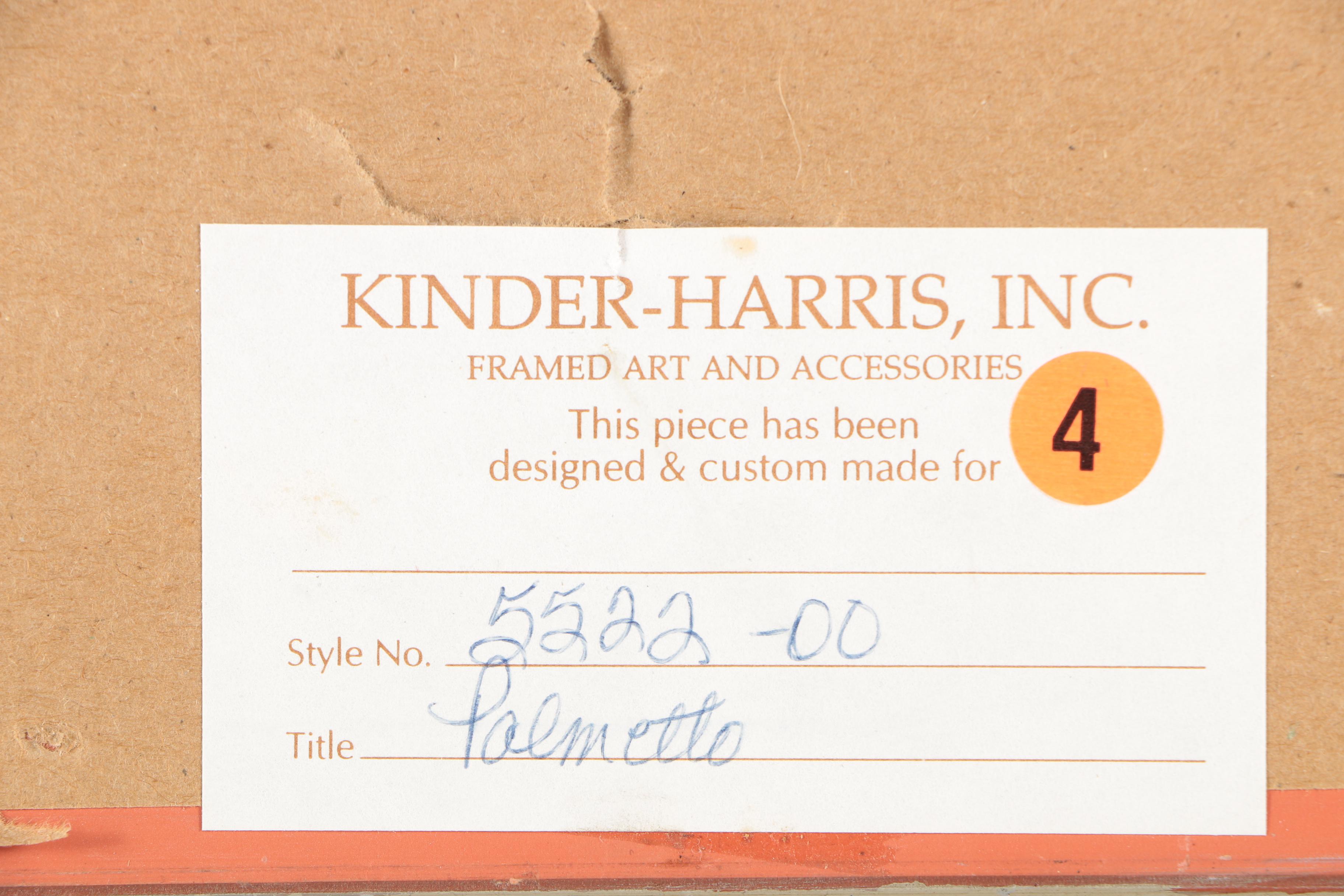 Embellished Lithograph "Palmetto"