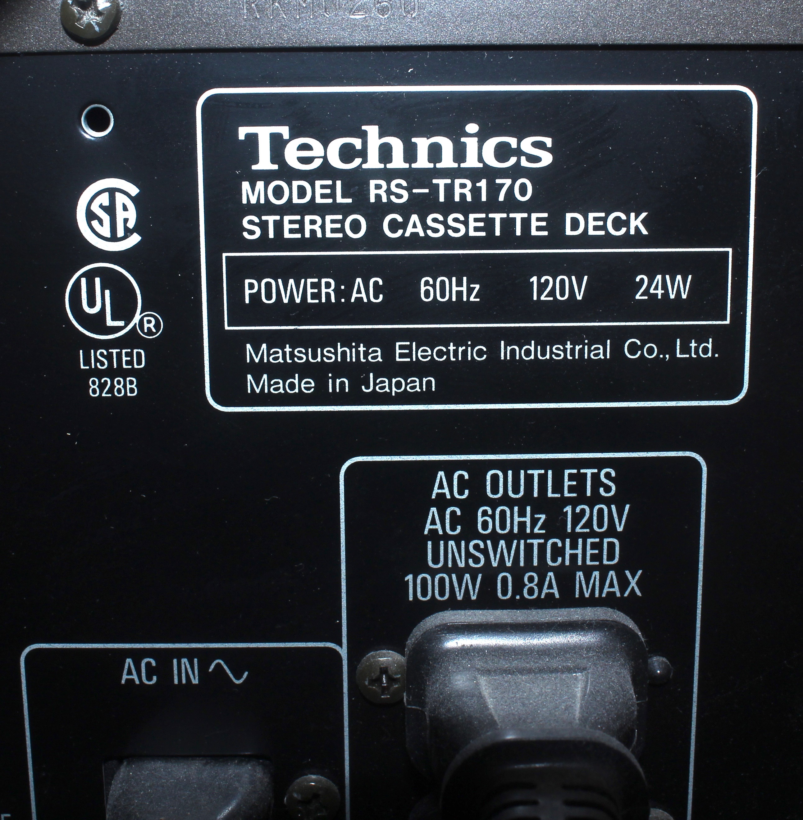 Vintage Technics Stereo System, Cabinet and Speakers