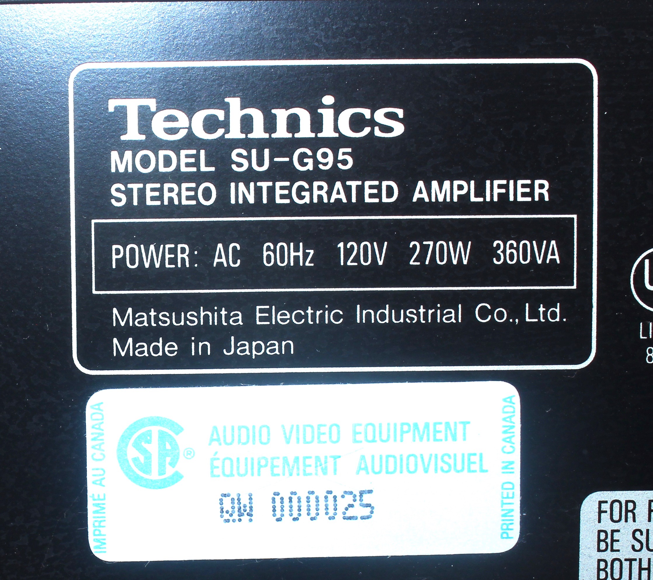 Vintage Technics Stereo System, Cabinet and Speakers