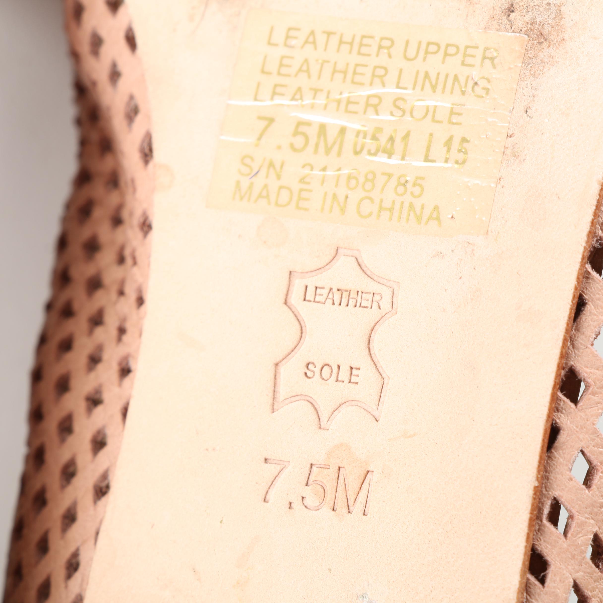 Tory Burch Beige Perforated Leather Flats