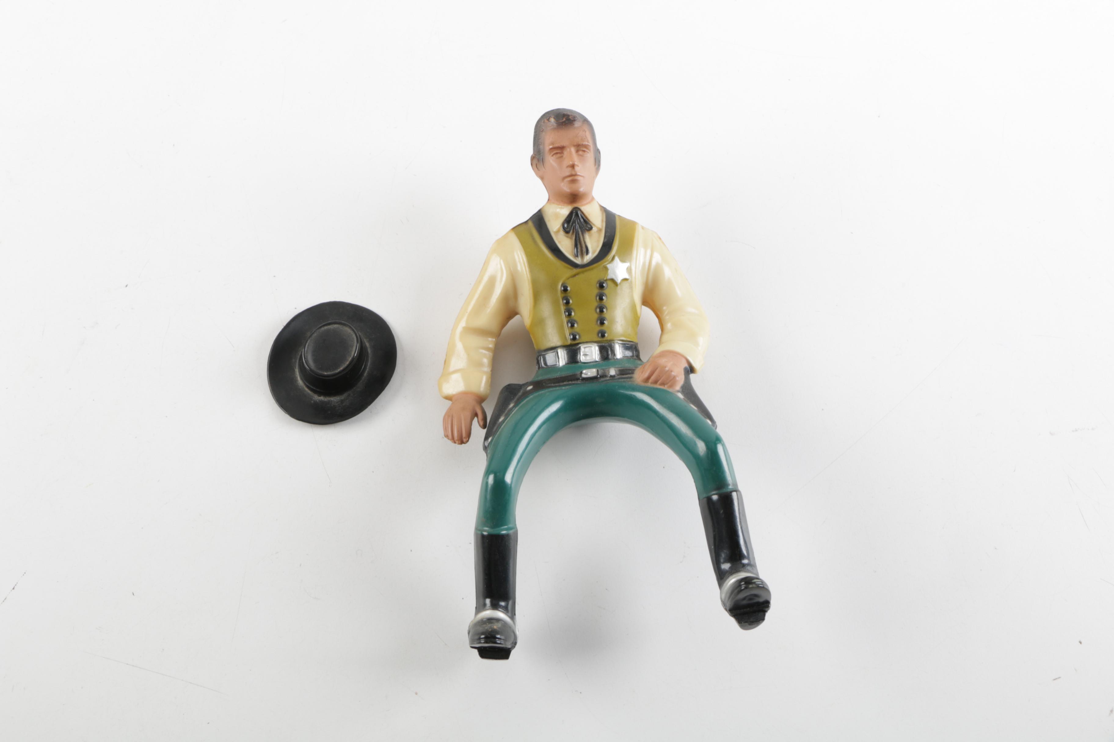 Vintage Hartland Plastics "Wyatt Earp" Action Figure with Horse