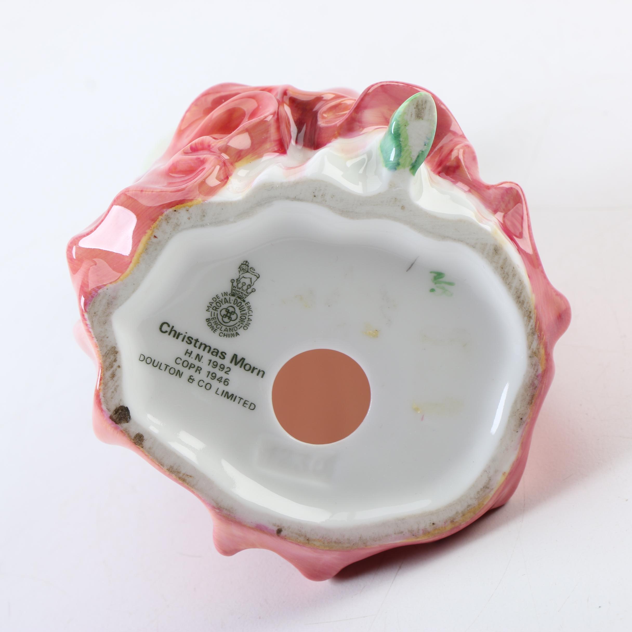 1940s Royal Doulton "Christmas Morn" and "Miss Muffet" Porcelain Figurines