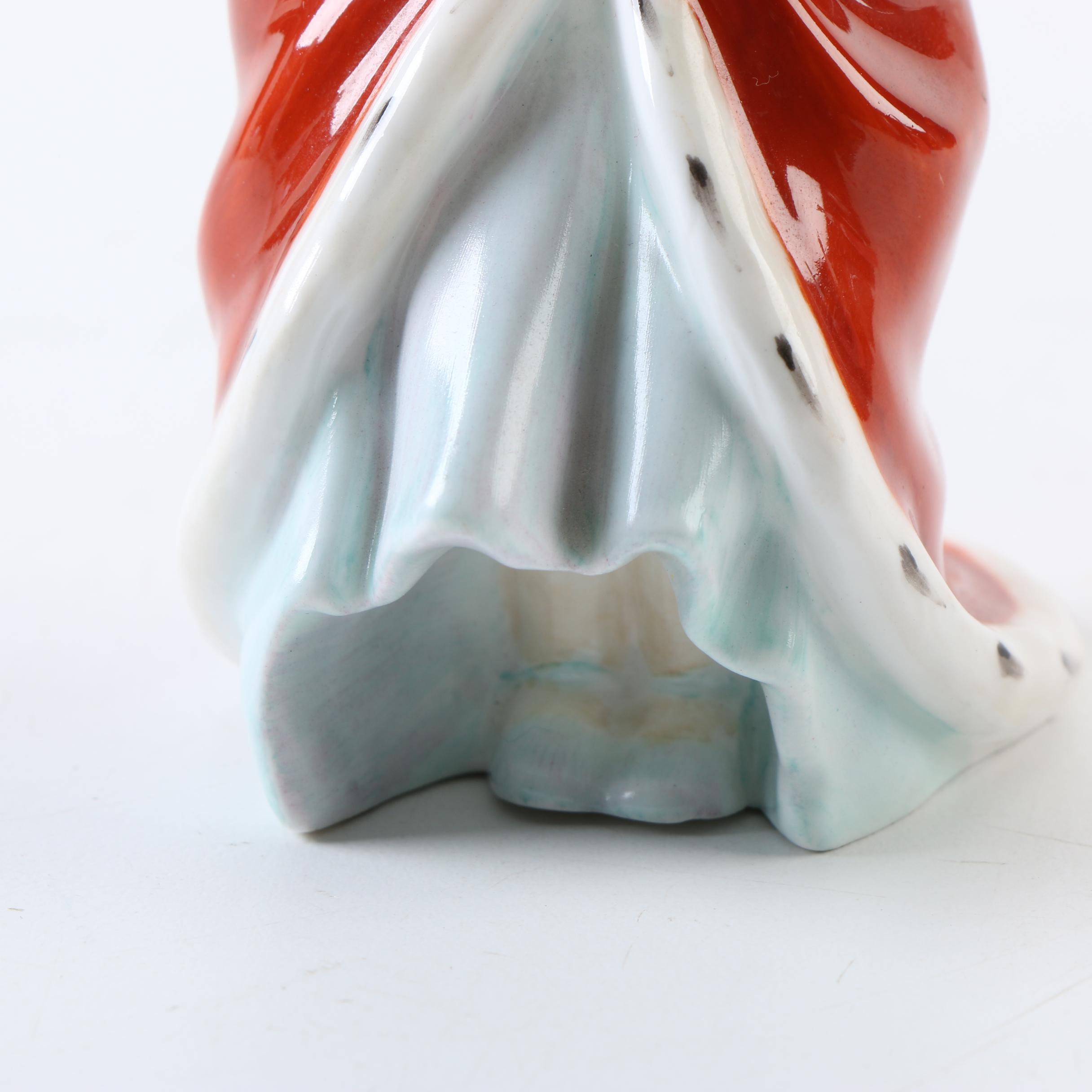 1940s Royal Doulton "Christmas Morn" and "Miss Muffet" Porcelain Figurines