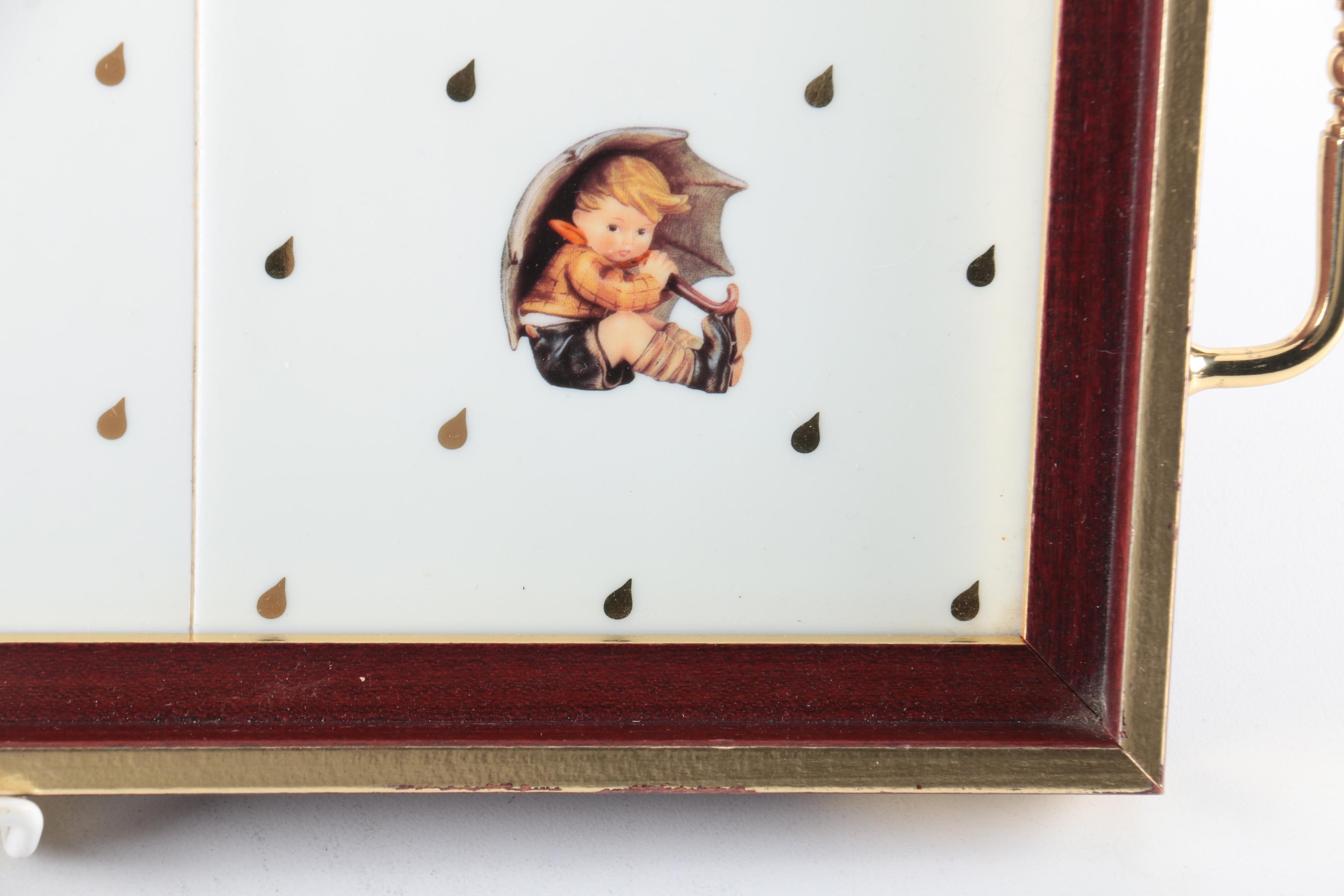 Hummel “Stormy Weather”, “Umbrella Boy” and “Umbrella Girl" Tray