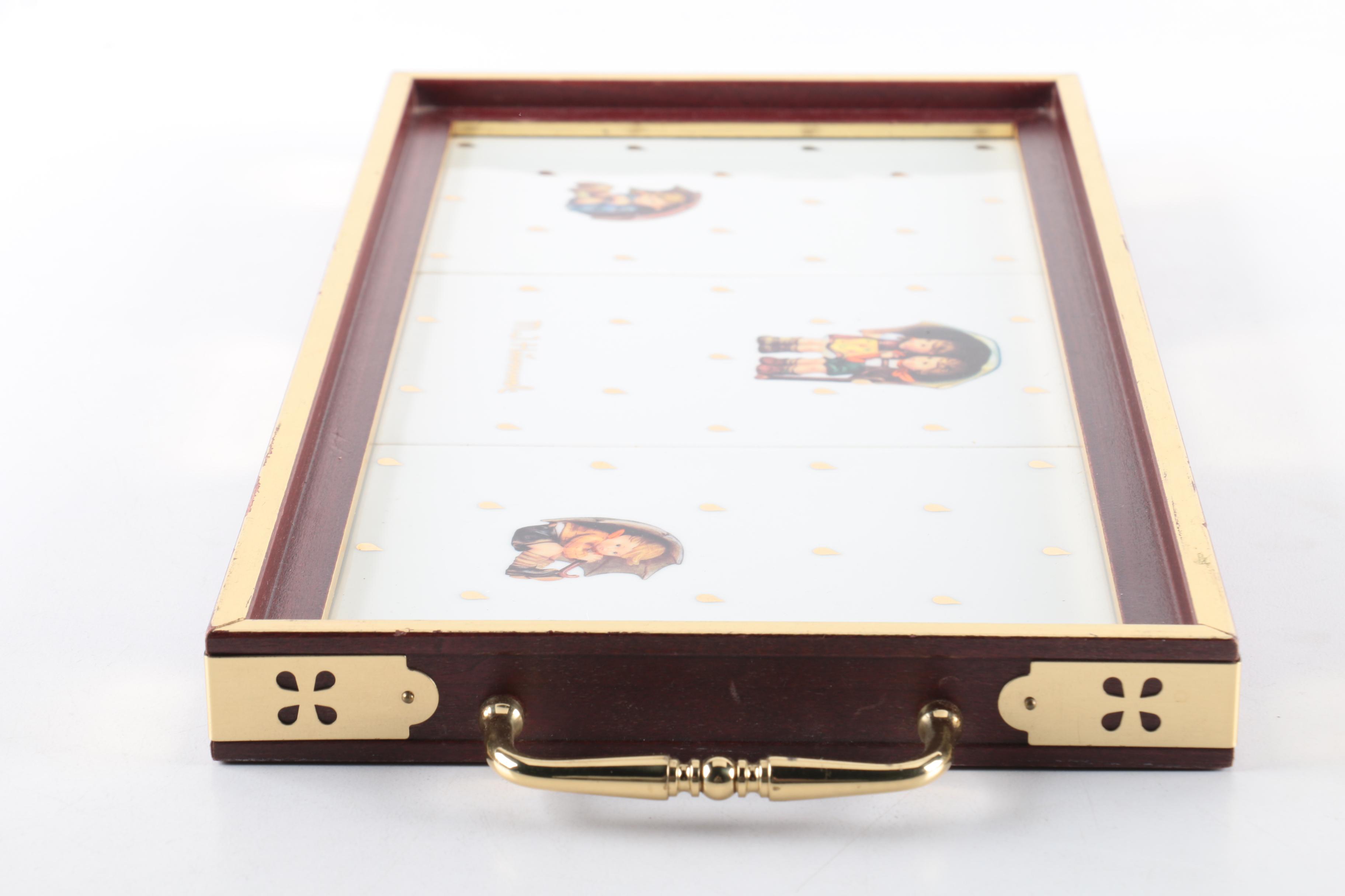 Hummel “Stormy Weather”, “Umbrella Boy” and “Umbrella Girl" Tray