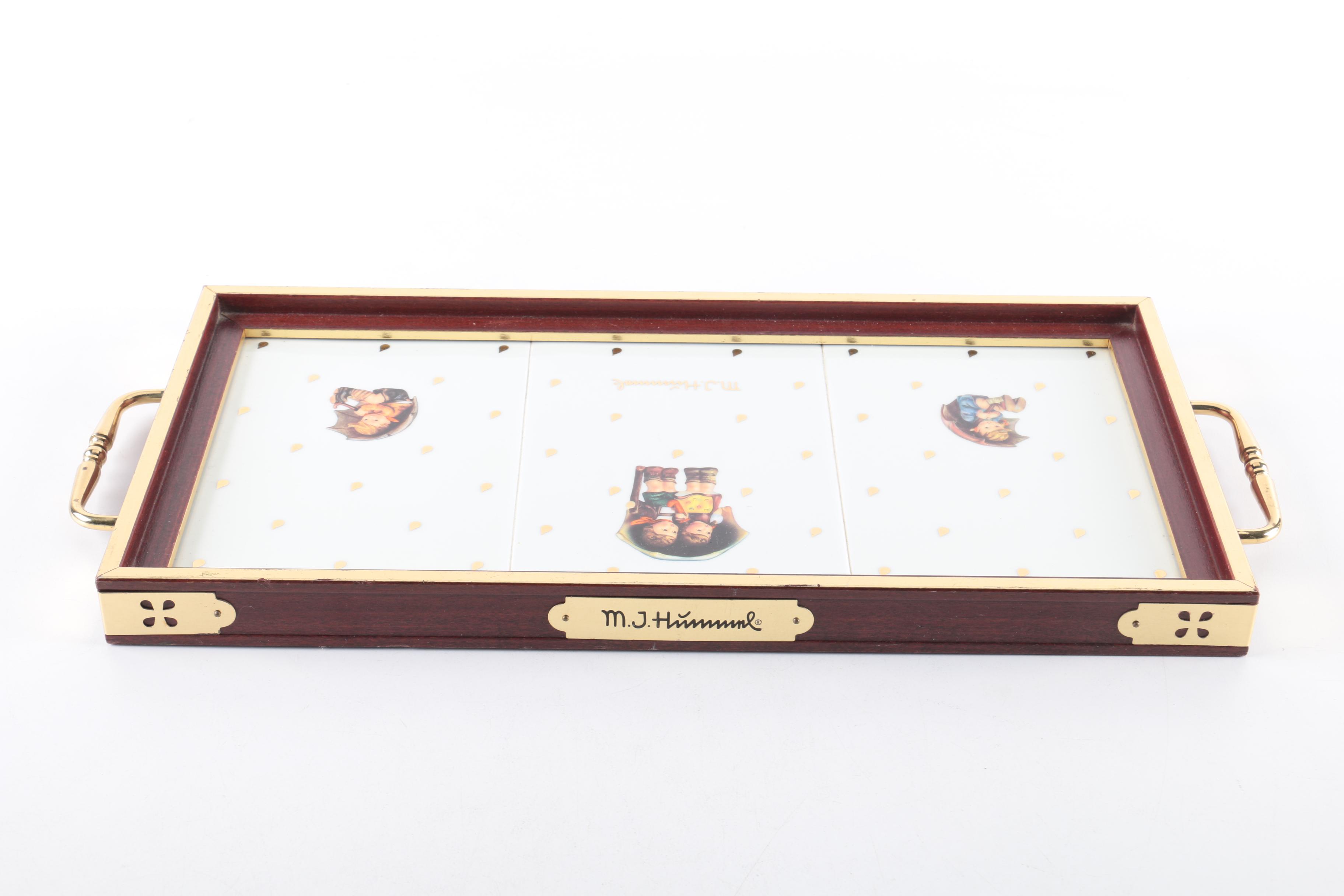 Hummel “Stormy Weather”, “Umbrella Boy” and “Umbrella Girl" Tray