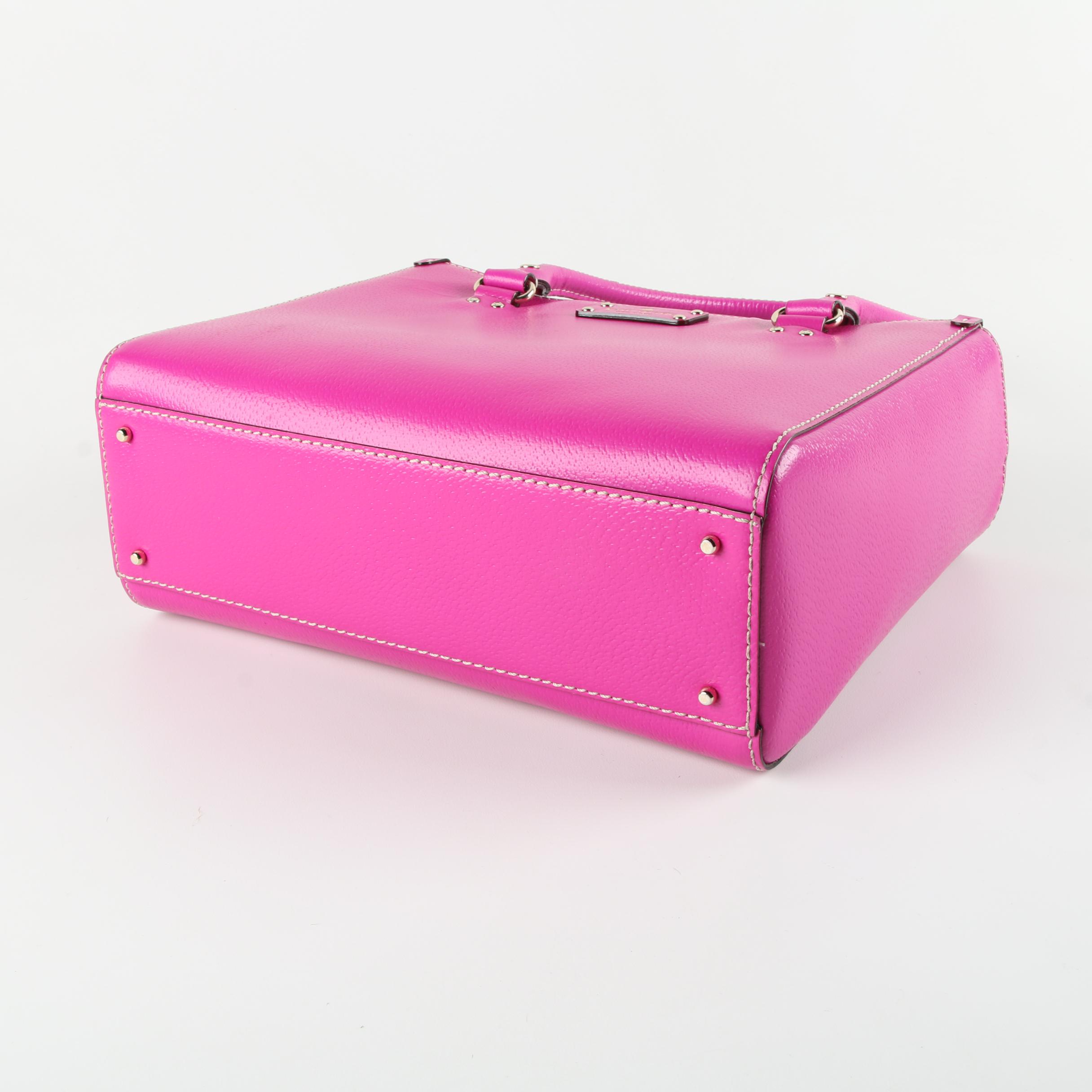 Kate Spade New York Hot Pink Leather Tote Bag