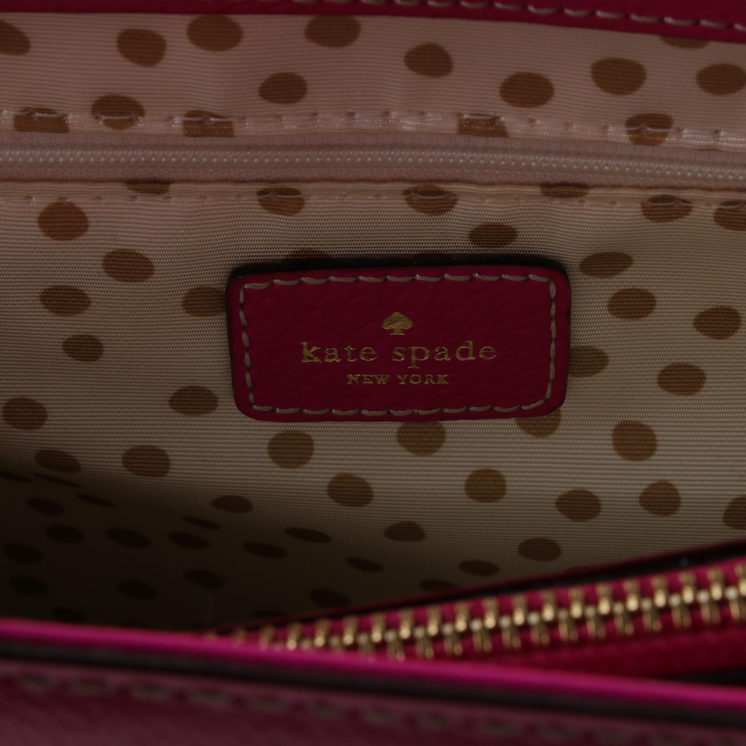 Kate Spade New York Hot Pink Leather Tote Bag