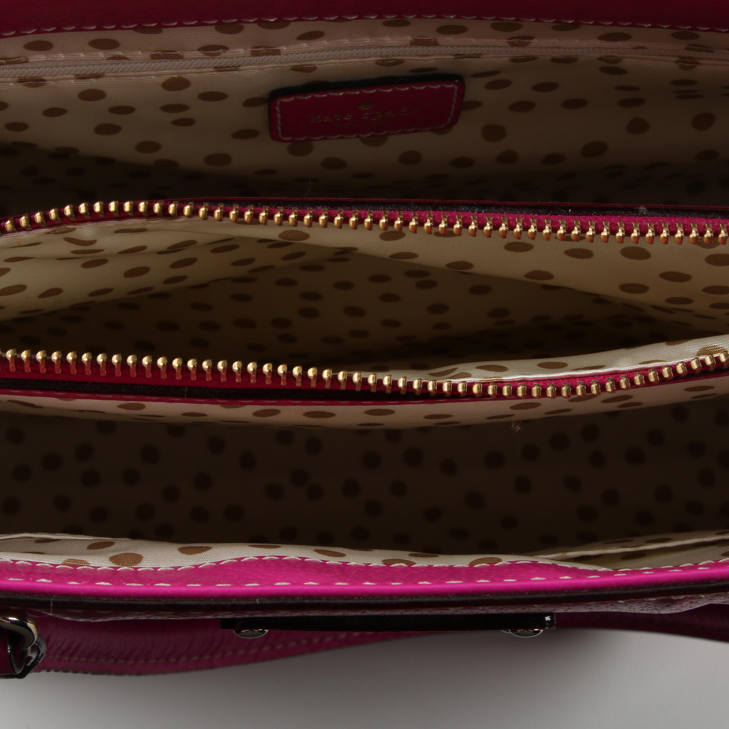 Kate Spade New York Hot Pink Leather Tote Bag