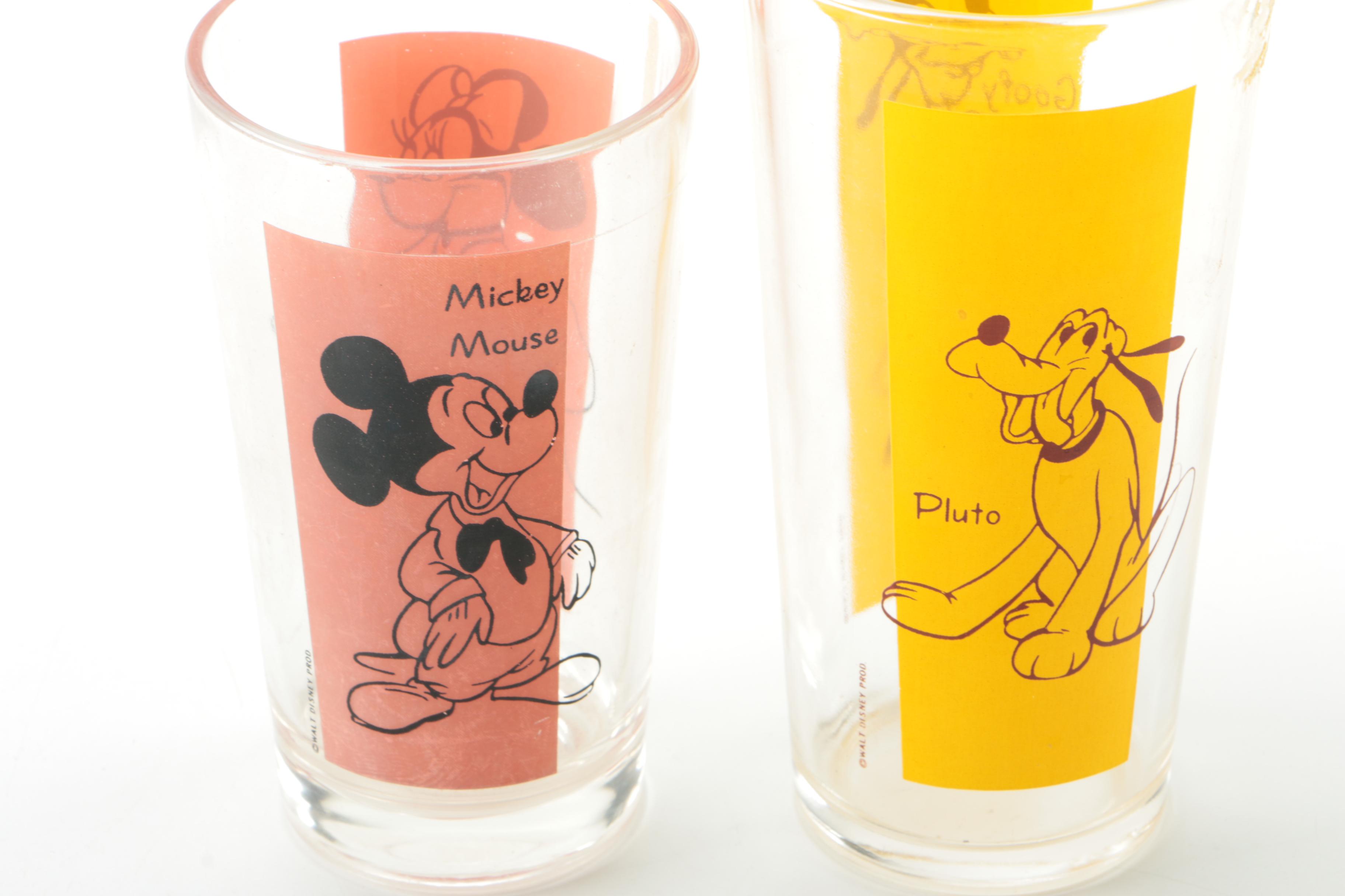 Vintage Walt Disney Glass Tumblers