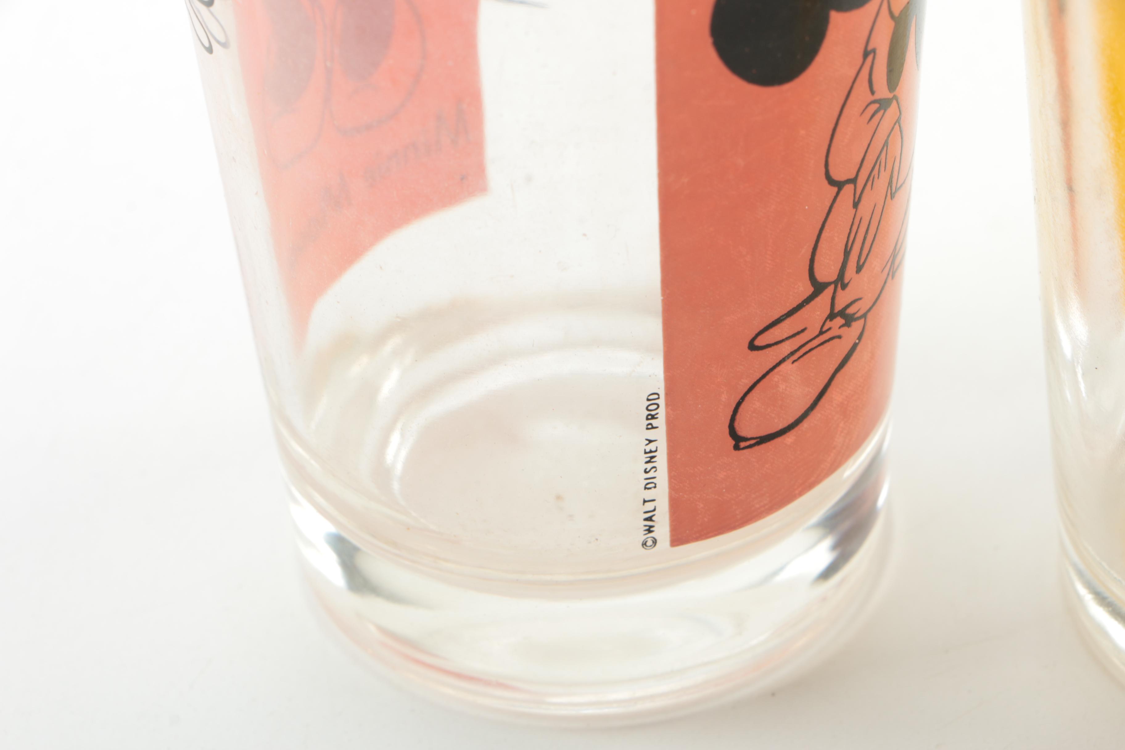 Vintage Walt Disney Glass Tumblers