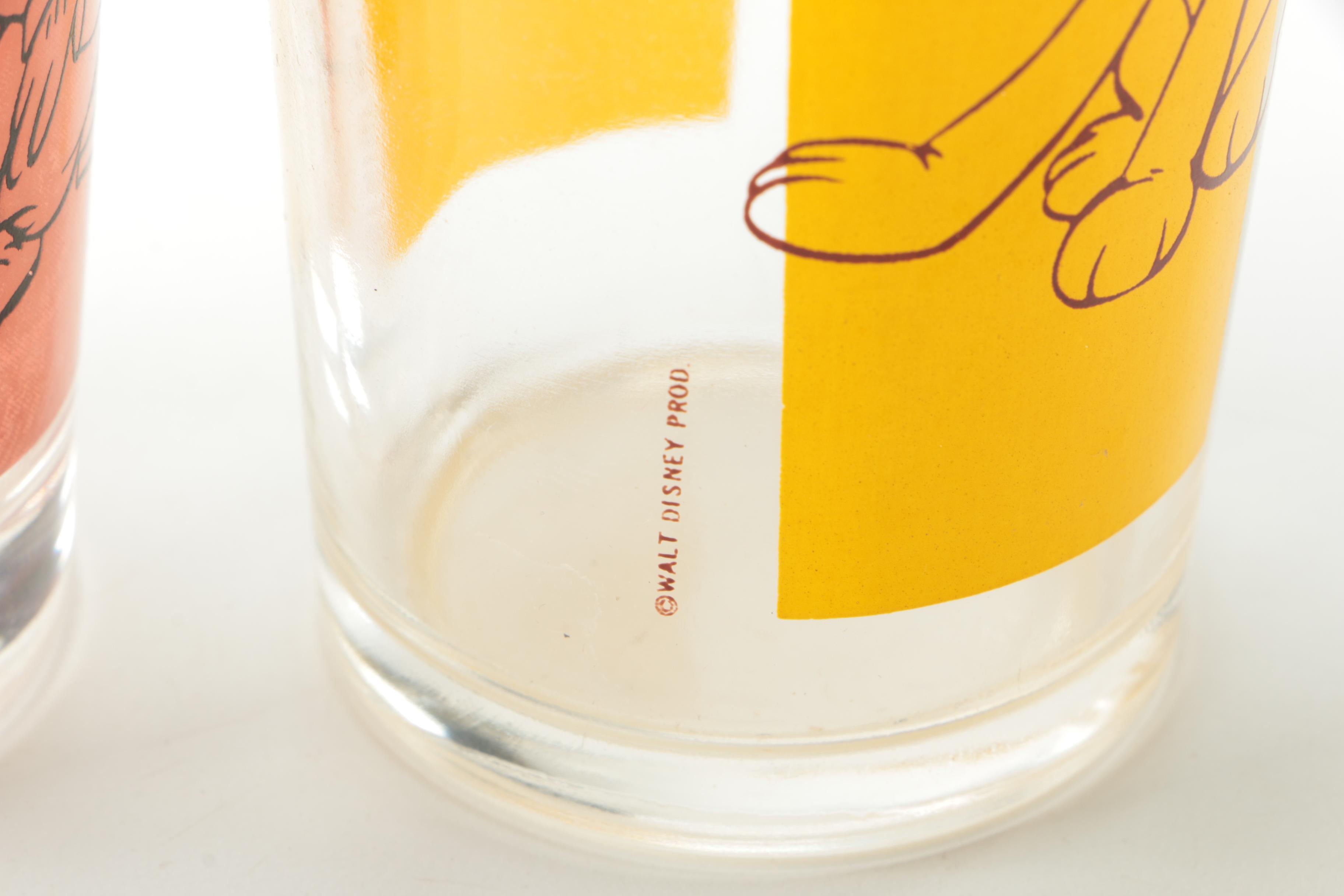 Vintage Walt Disney Glass Tumblers