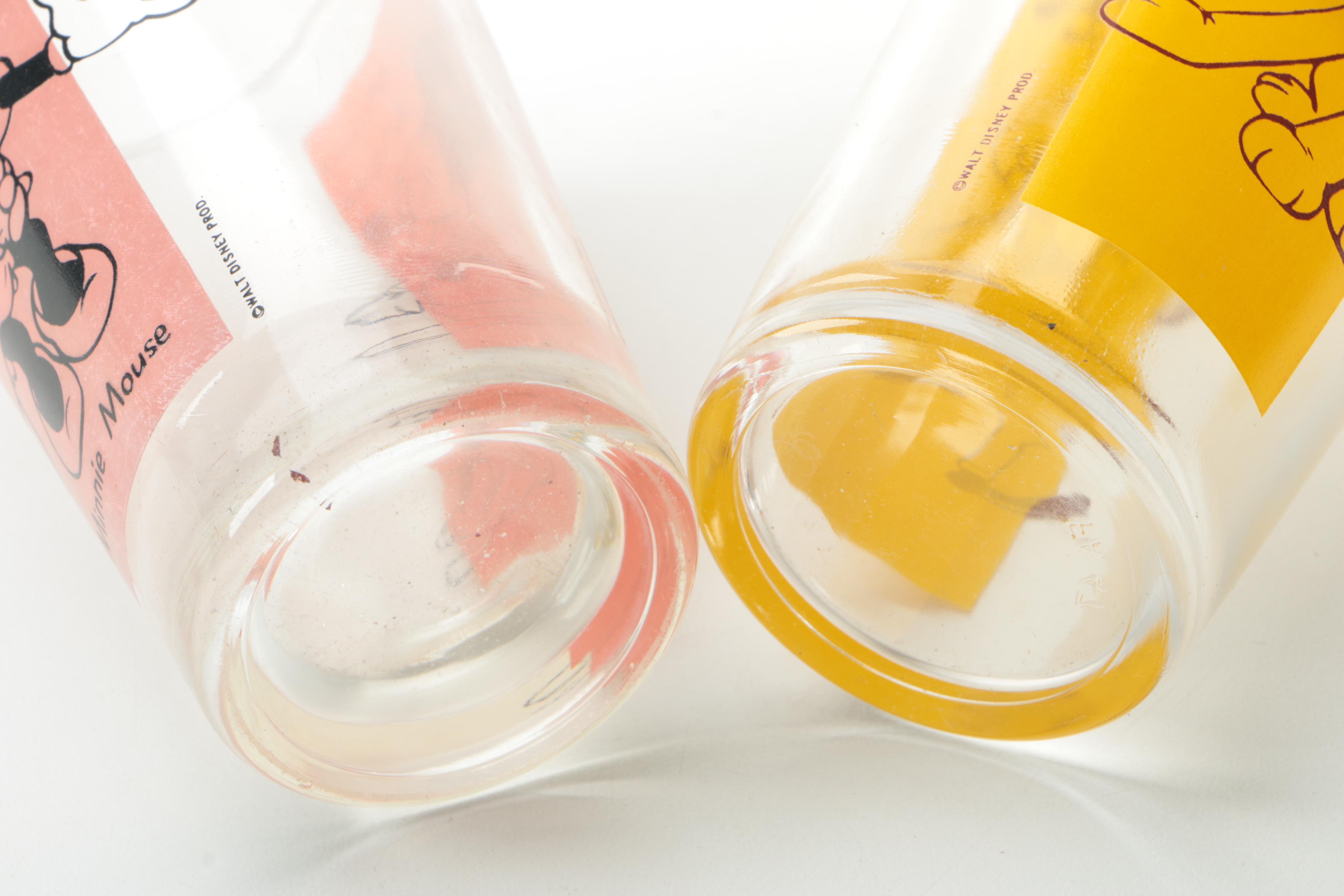 Vintage Walt Disney Glass Tumblers