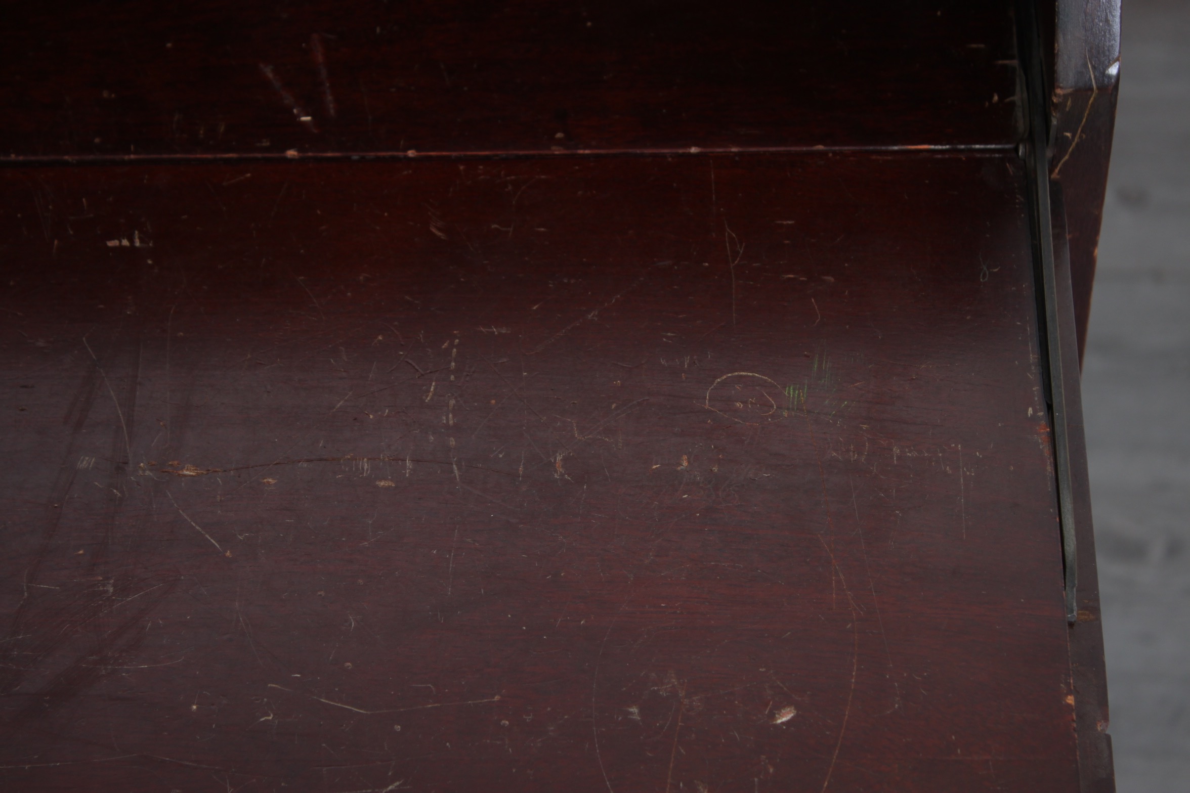 Vintage Chippendale Style Mahogany Slant-Front Desk