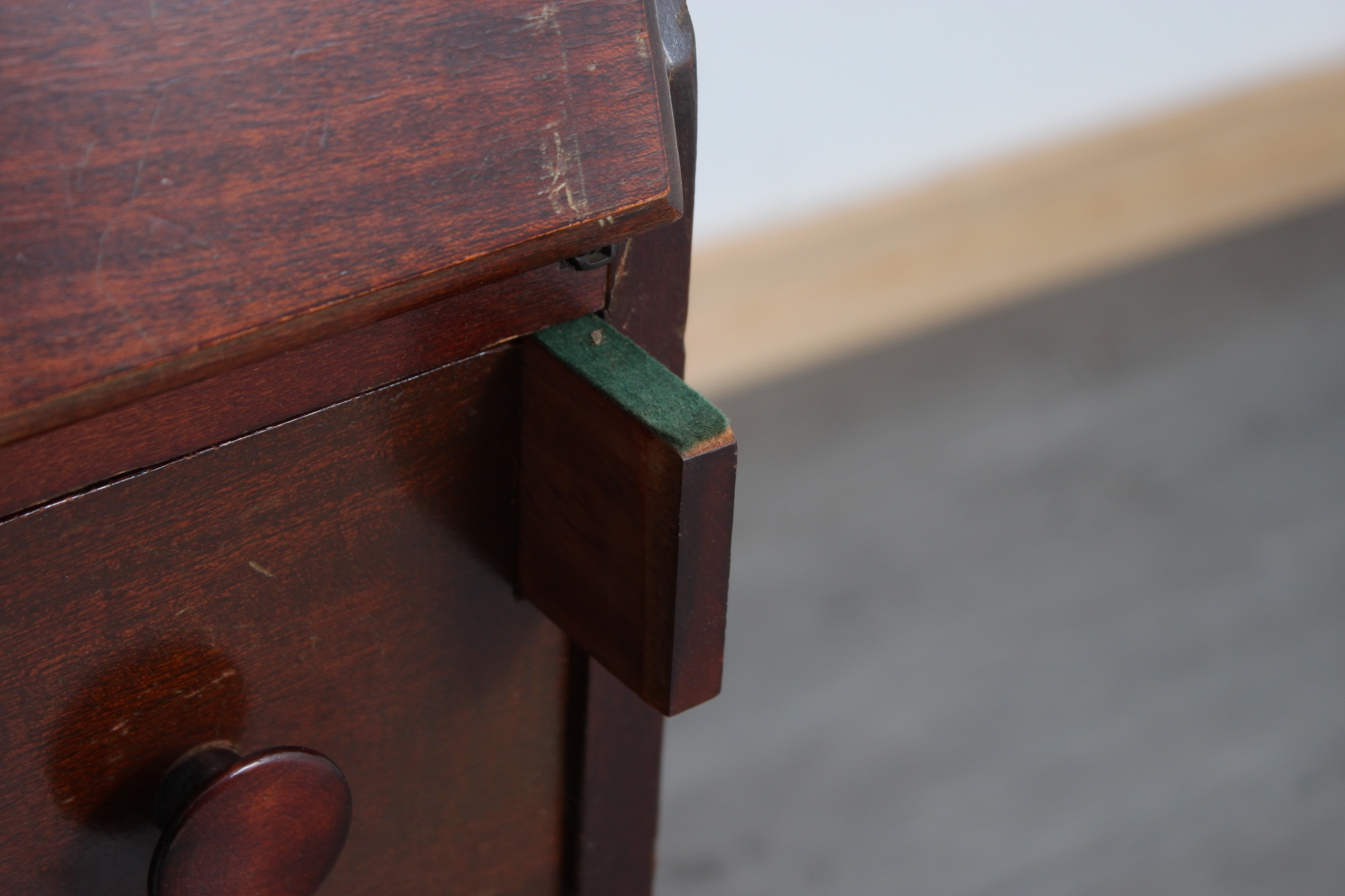 Vintage Chippendale Style Mahogany Slant-Front Desk