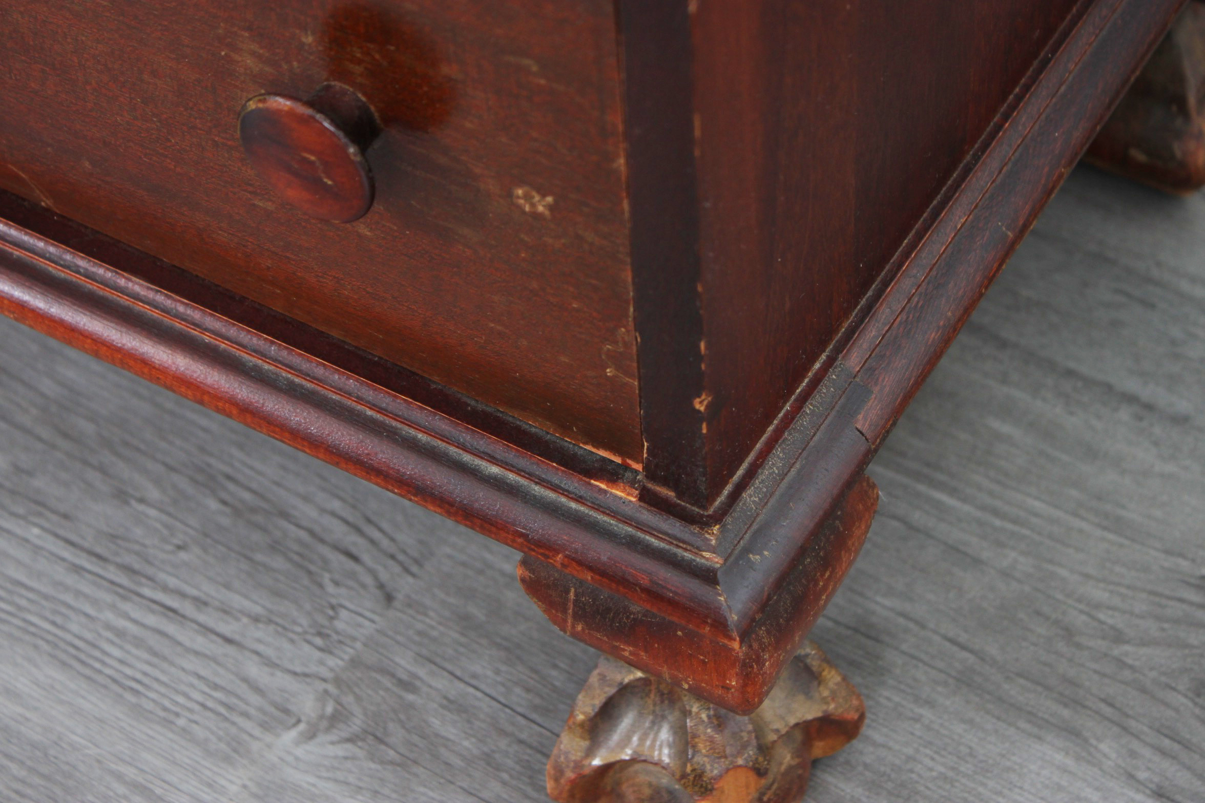 Vintage Chippendale Style Mahogany Slant-Front Desk