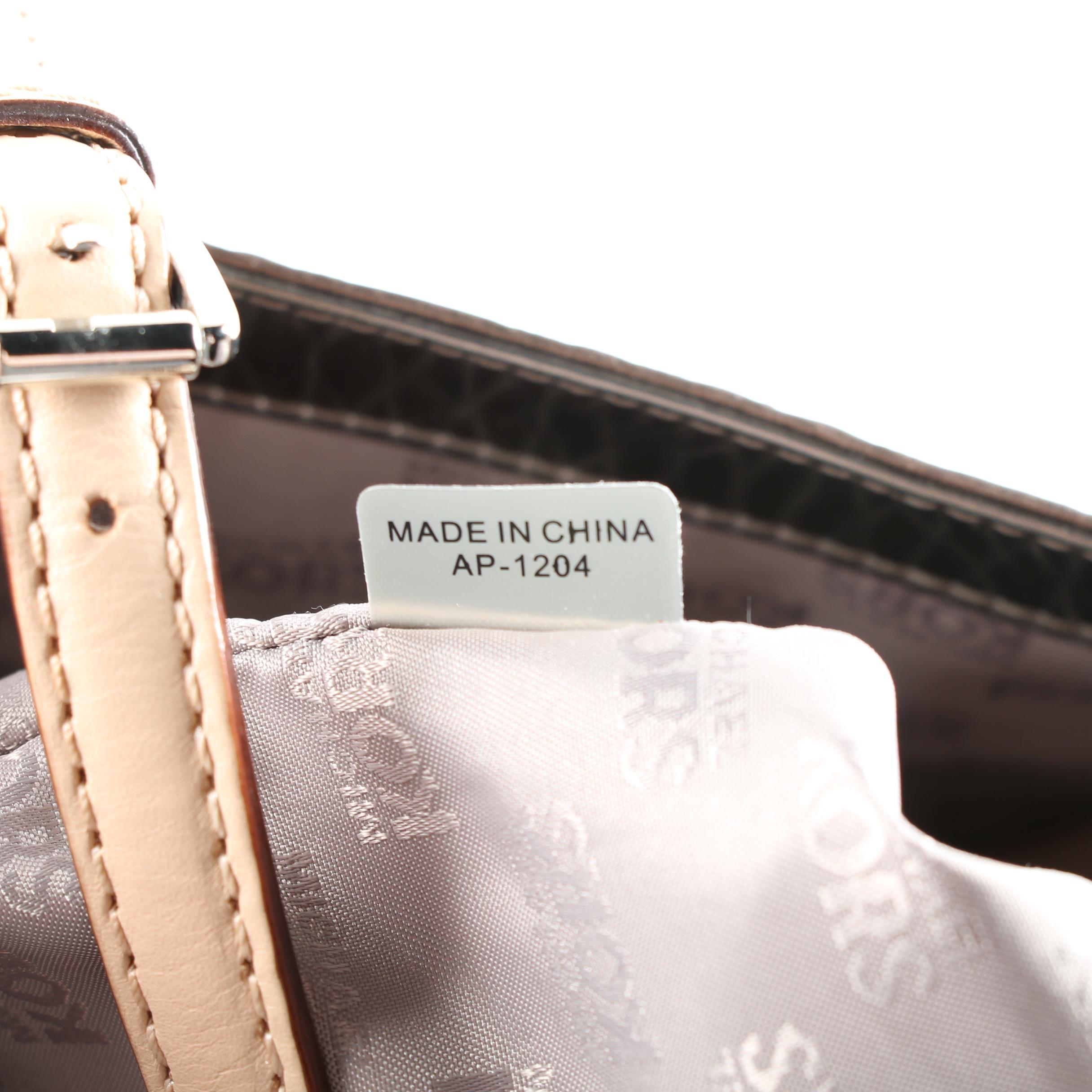 Michael by Michael Kors Silver Metallic Patent Leather Tote