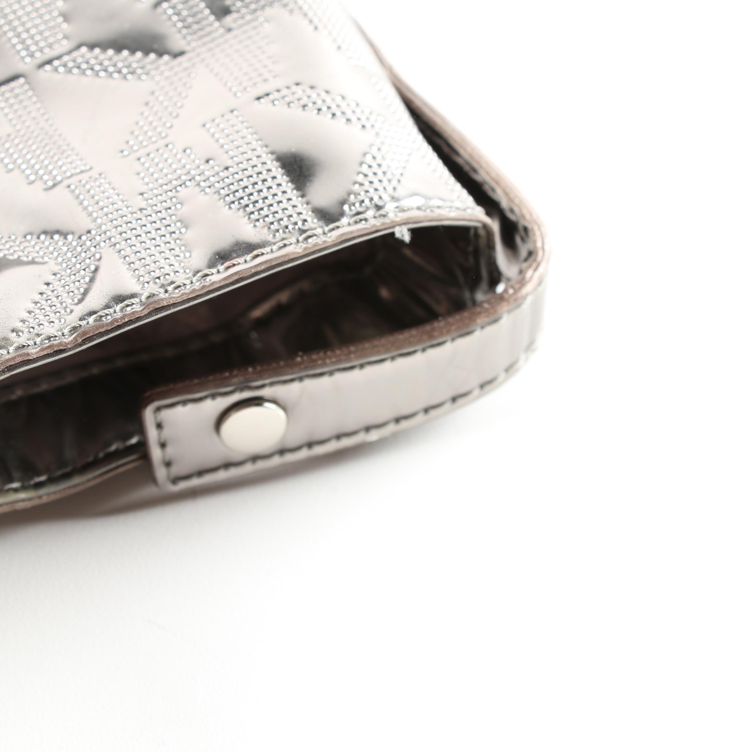 Michael by Michael Kors Silver Metallic Patent Leather Tote