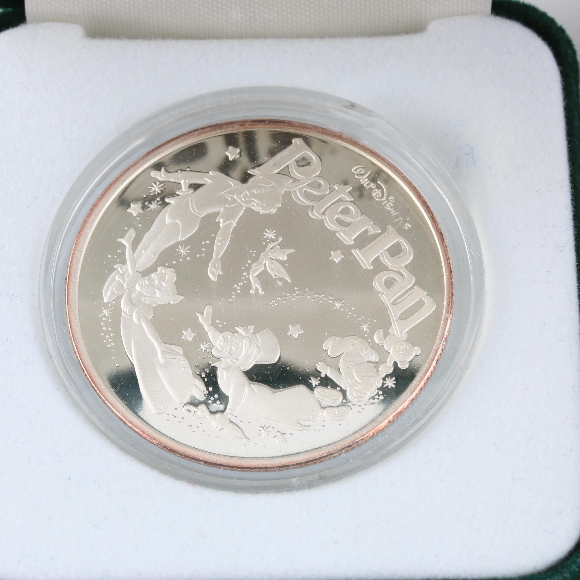 Group of Three Walt Disney's Silver Commemorative Proof Bullion Coins