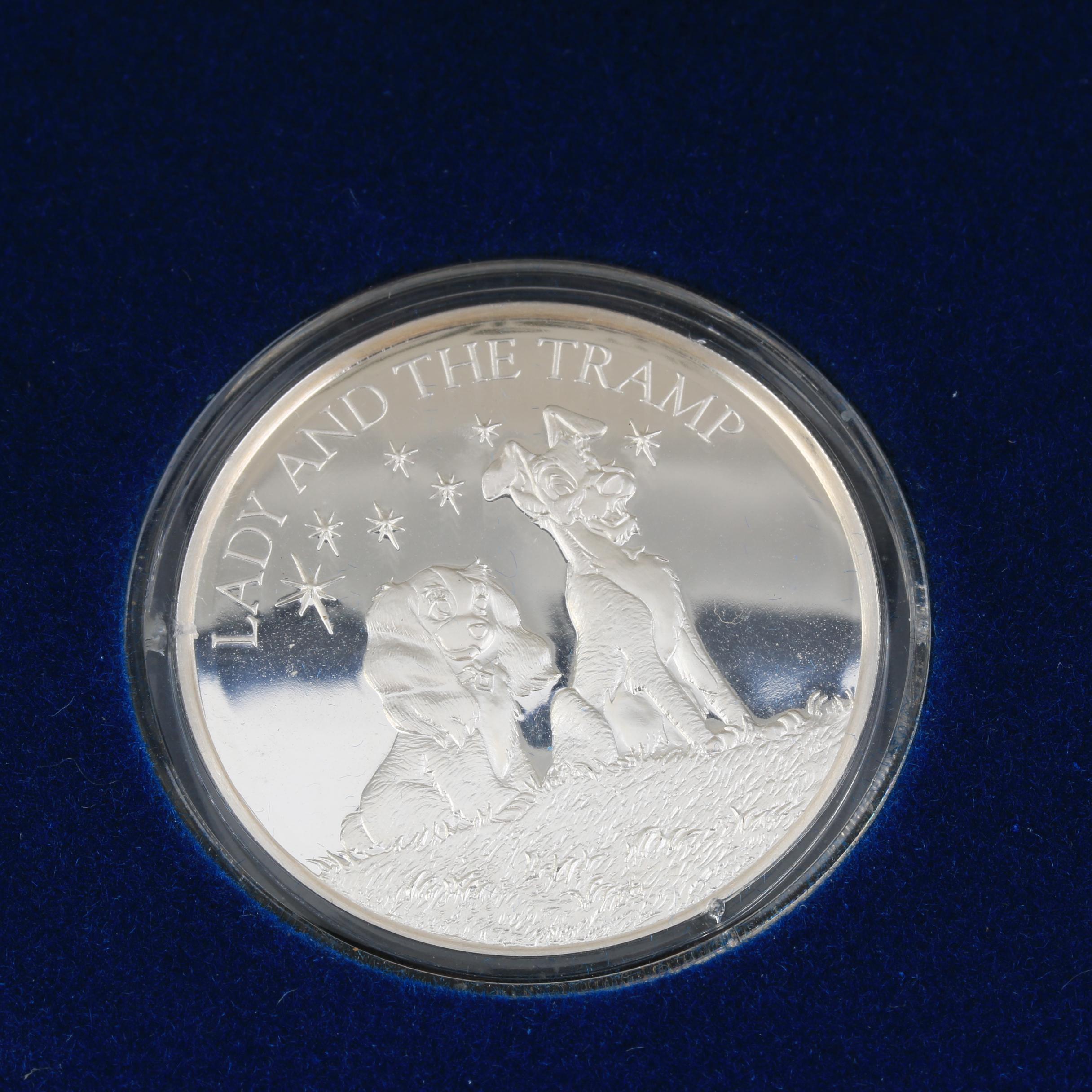 Group of Three Walt Disney's Silver Commemorative Proof Bullion Coins