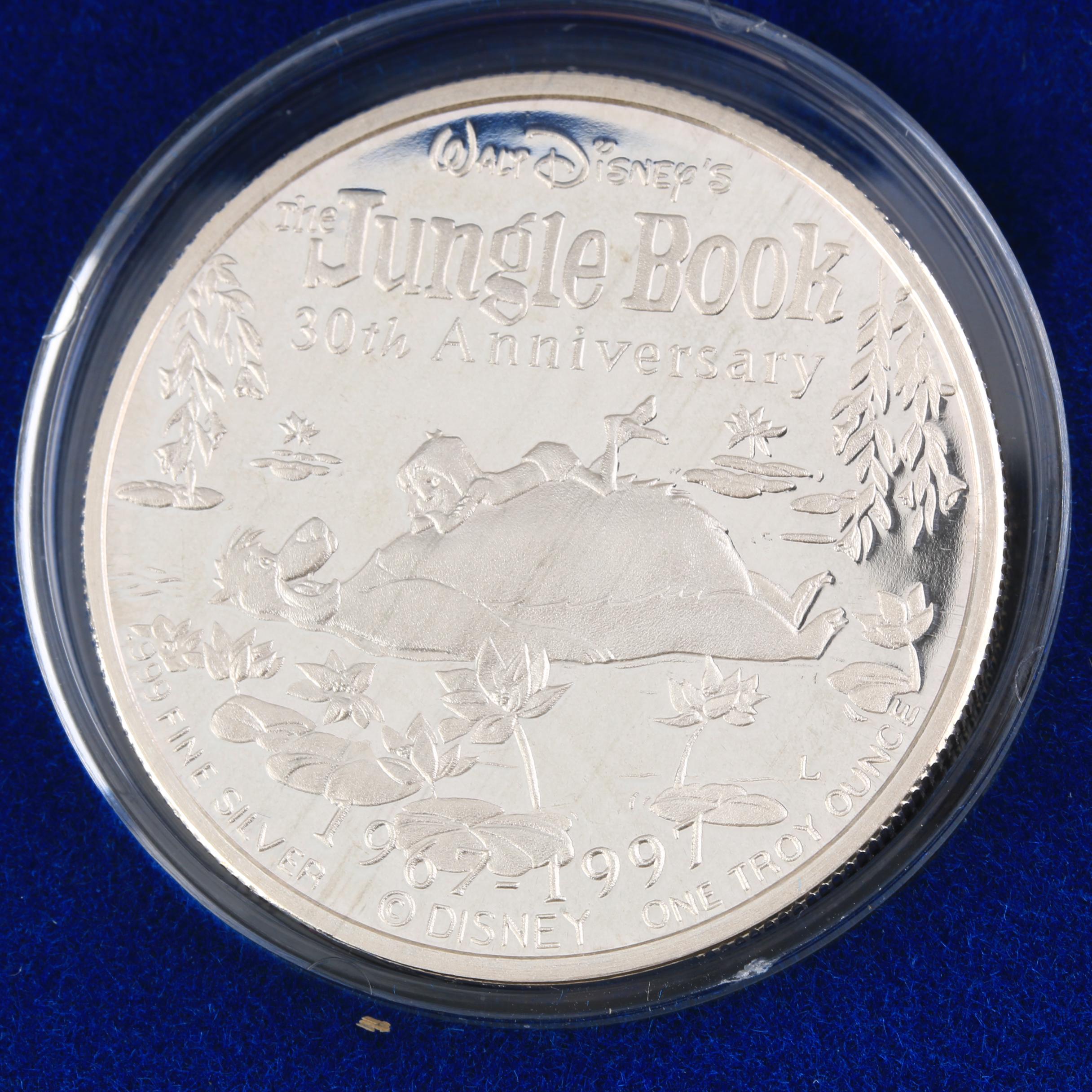 Group of Three Walt Disney's Silver Commemorative Proof Bullion Coins