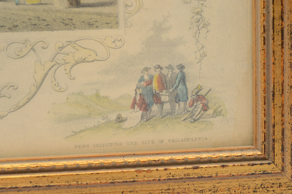 Hand-Colored Engraving "Theatre, Walnut Street, Philadelphia" After J & F Tallis