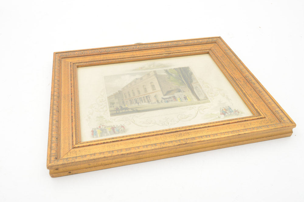 Hand-Colored Engraving "Theatre, Walnut Street, Philadelphia" After J & F Tallis