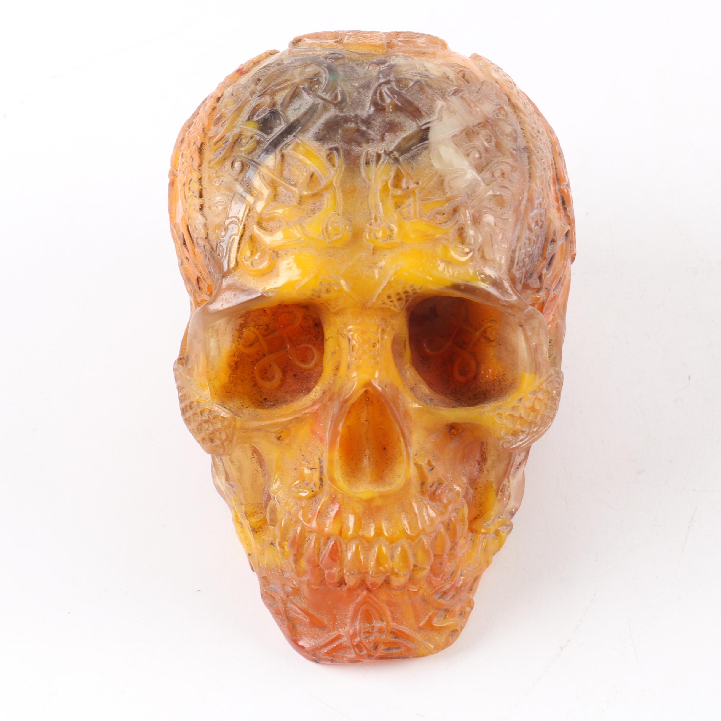 Carved Resin Skull