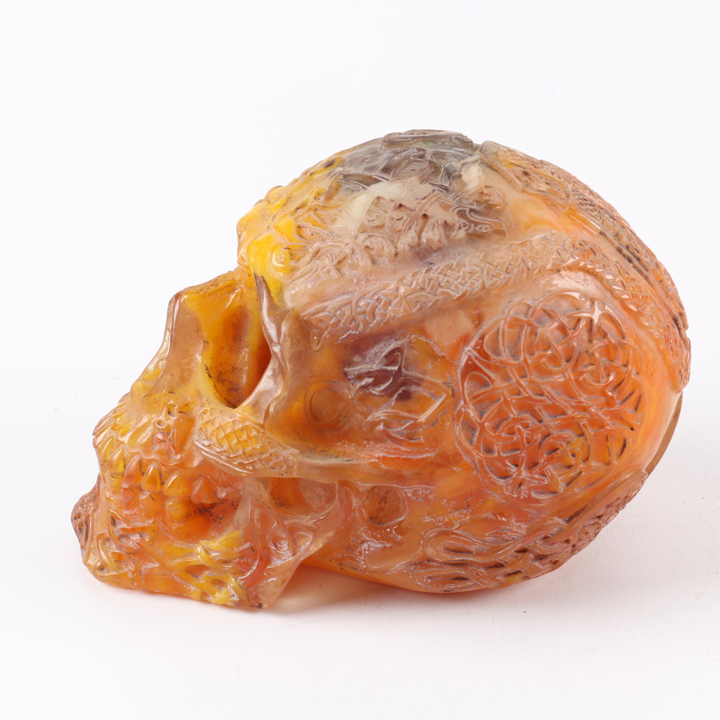 Carved Resin Skull