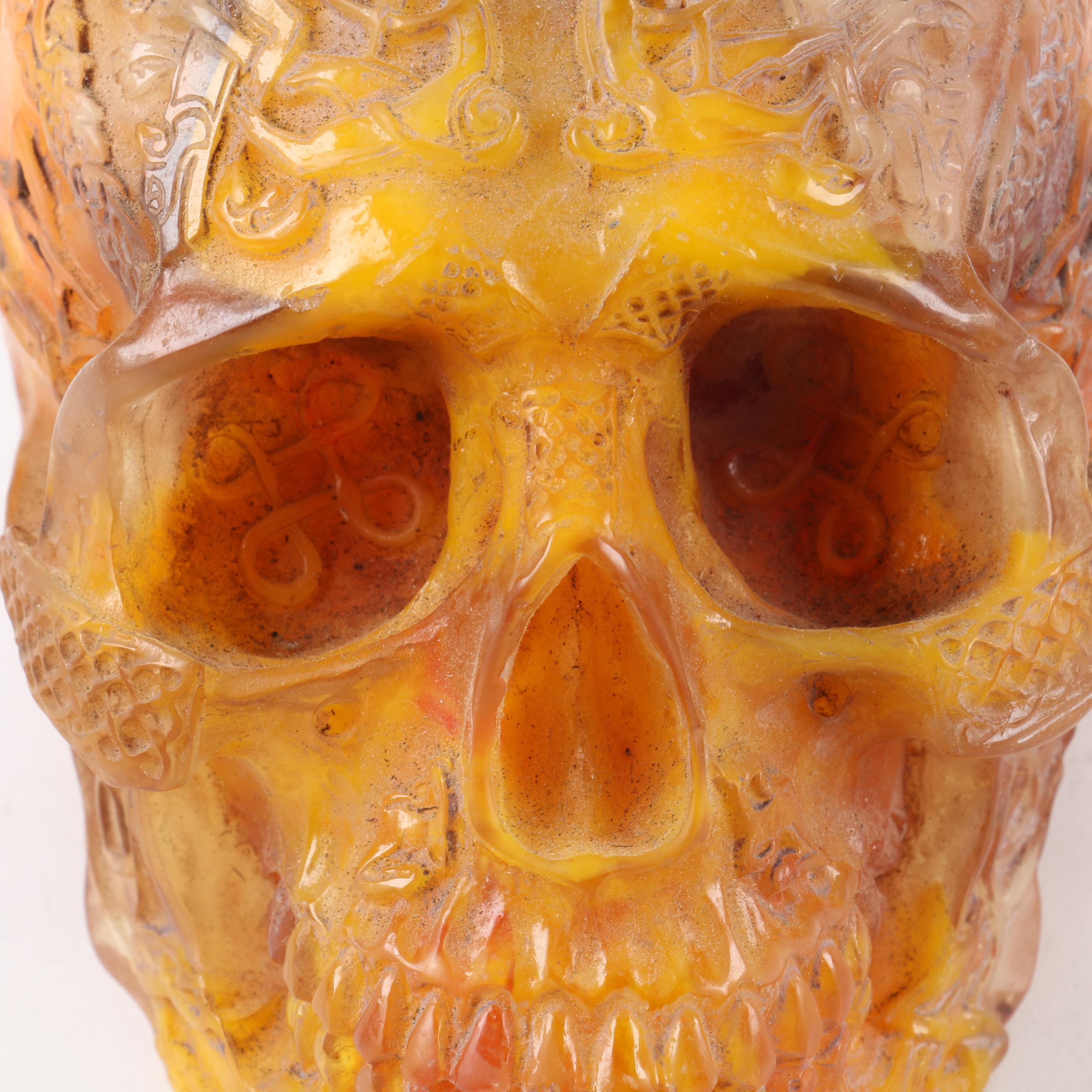 Carved Resin Skull