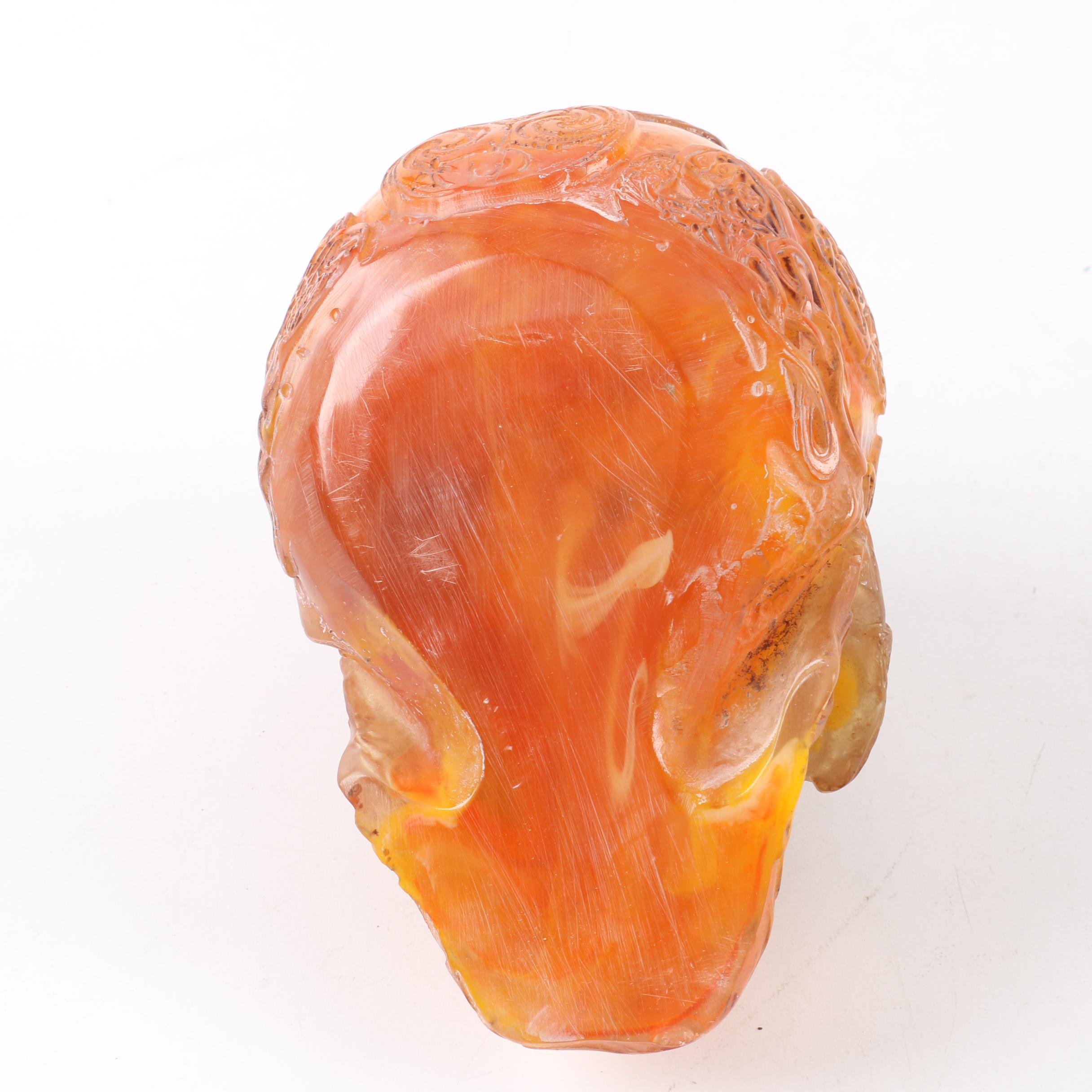 Carved Resin Skull