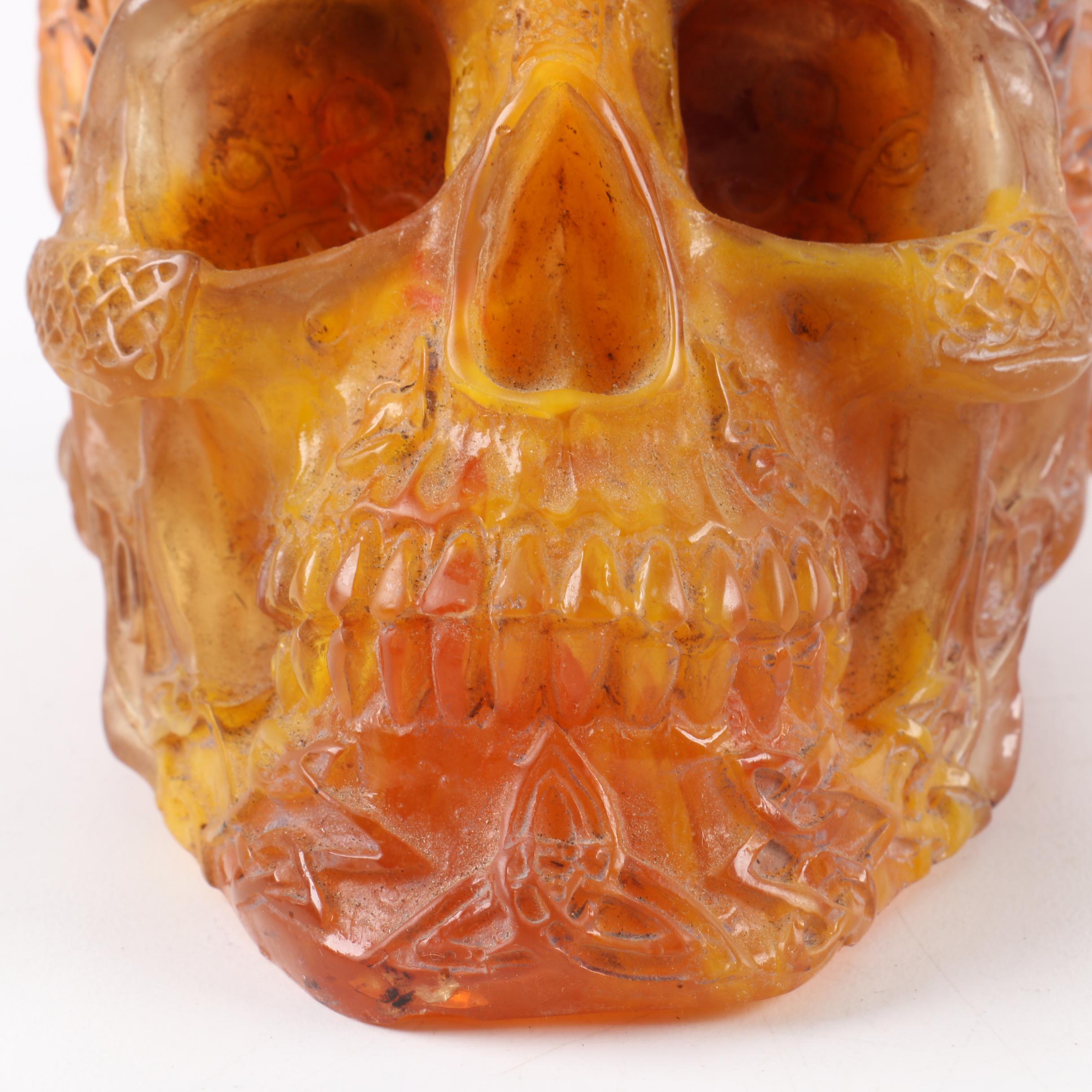 Carved Resin Skull