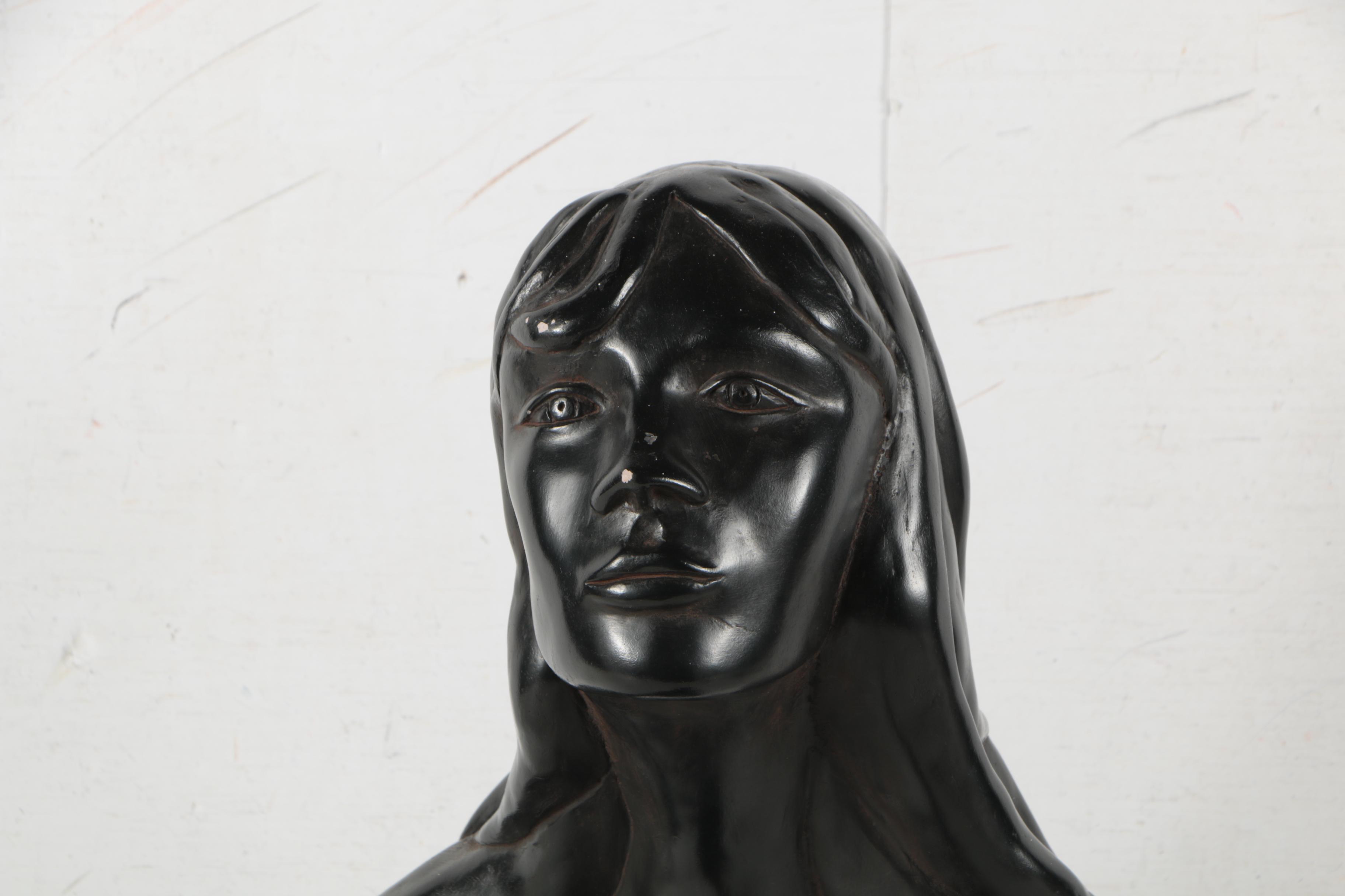 Austin Production Ceramic Reproduction Sculpture Tasos Syntiles "Truth Seeker"