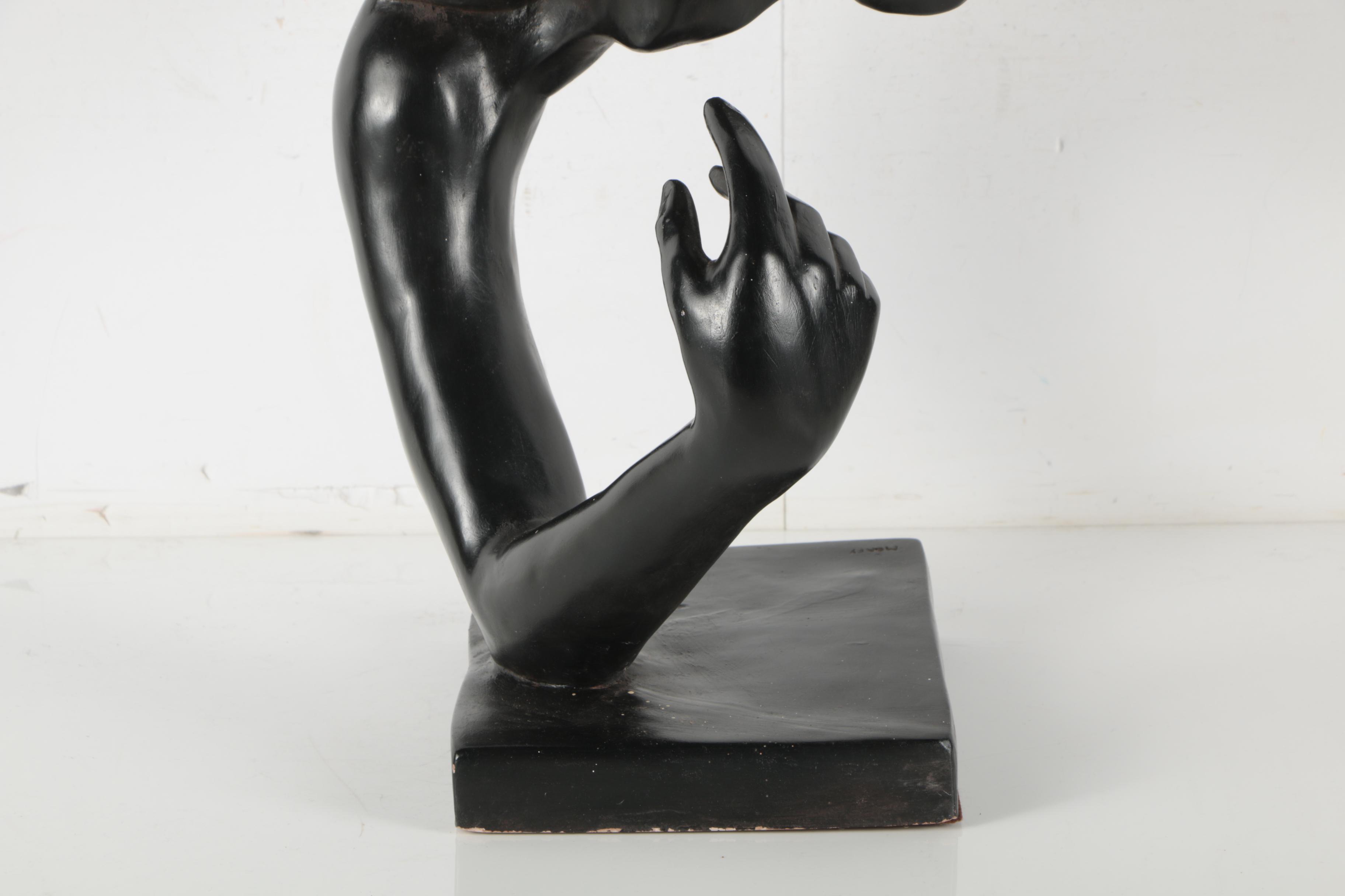 Austin Production Ceramic Reproduction Sculpture Tasos Syntiles "Truth Seeker"