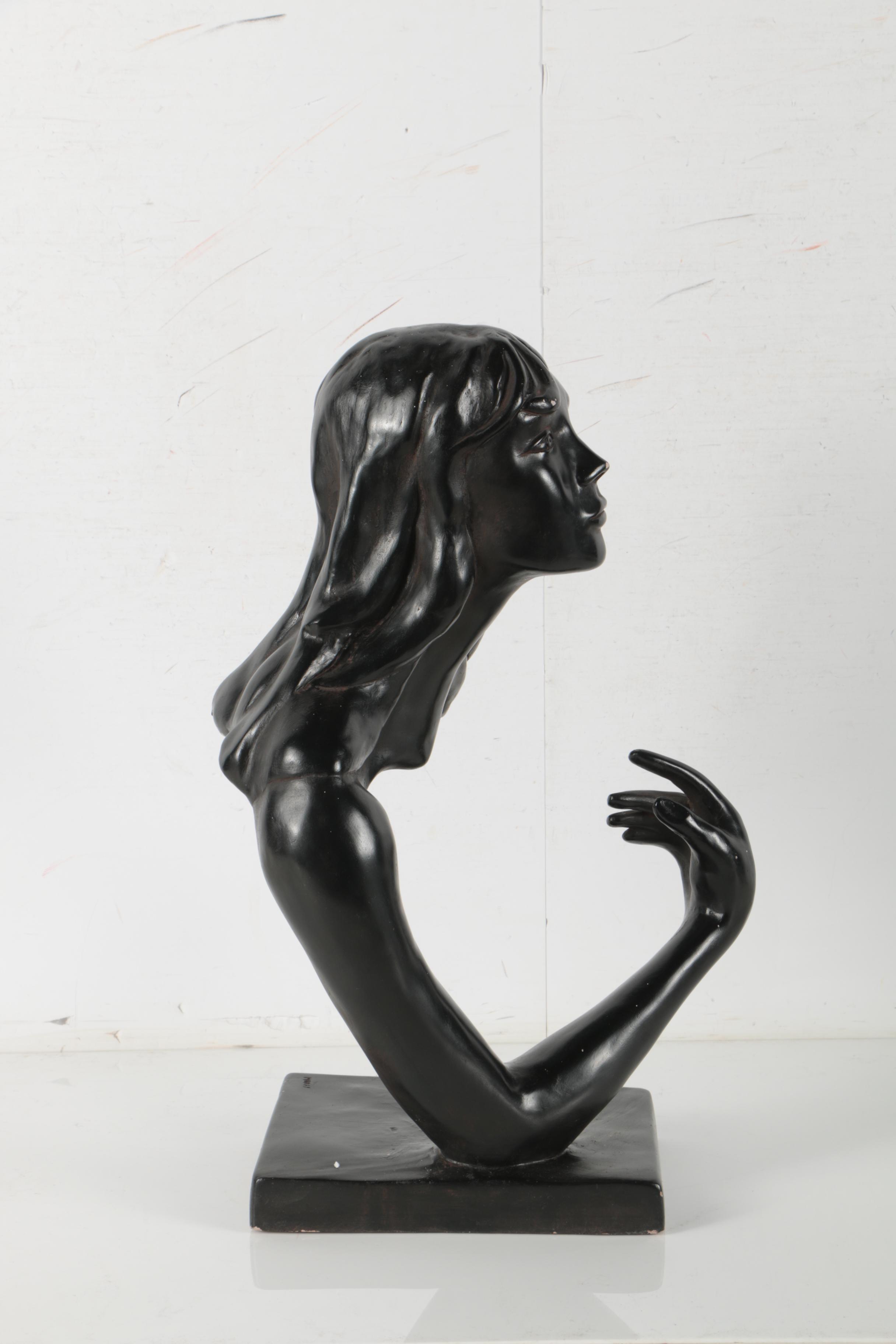 Austin Production Ceramic Reproduction Sculpture Tasos Syntiles "Truth Seeker"