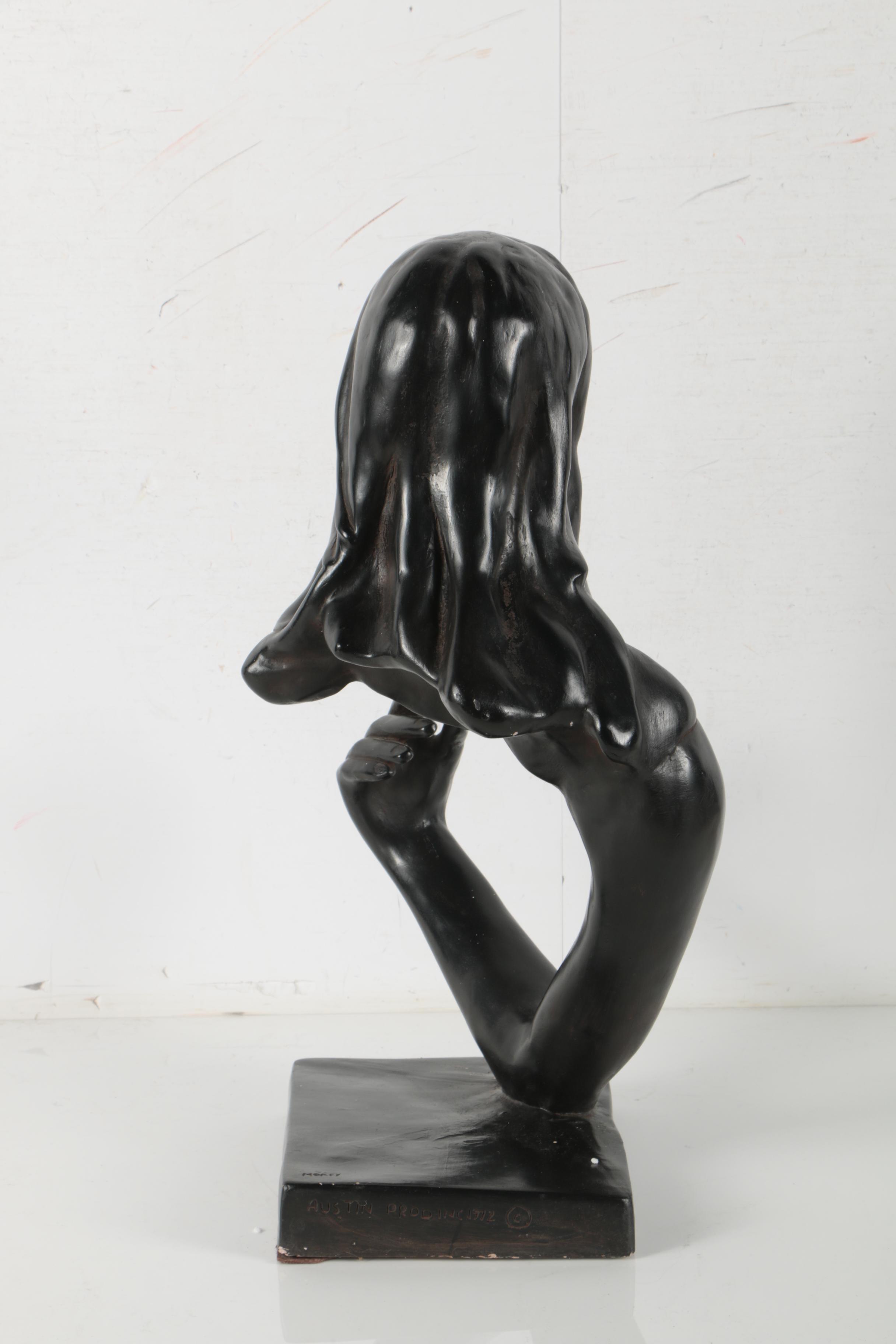 Austin Production Ceramic Reproduction Sculpture Tasos Syntiles "Truth Seeker"