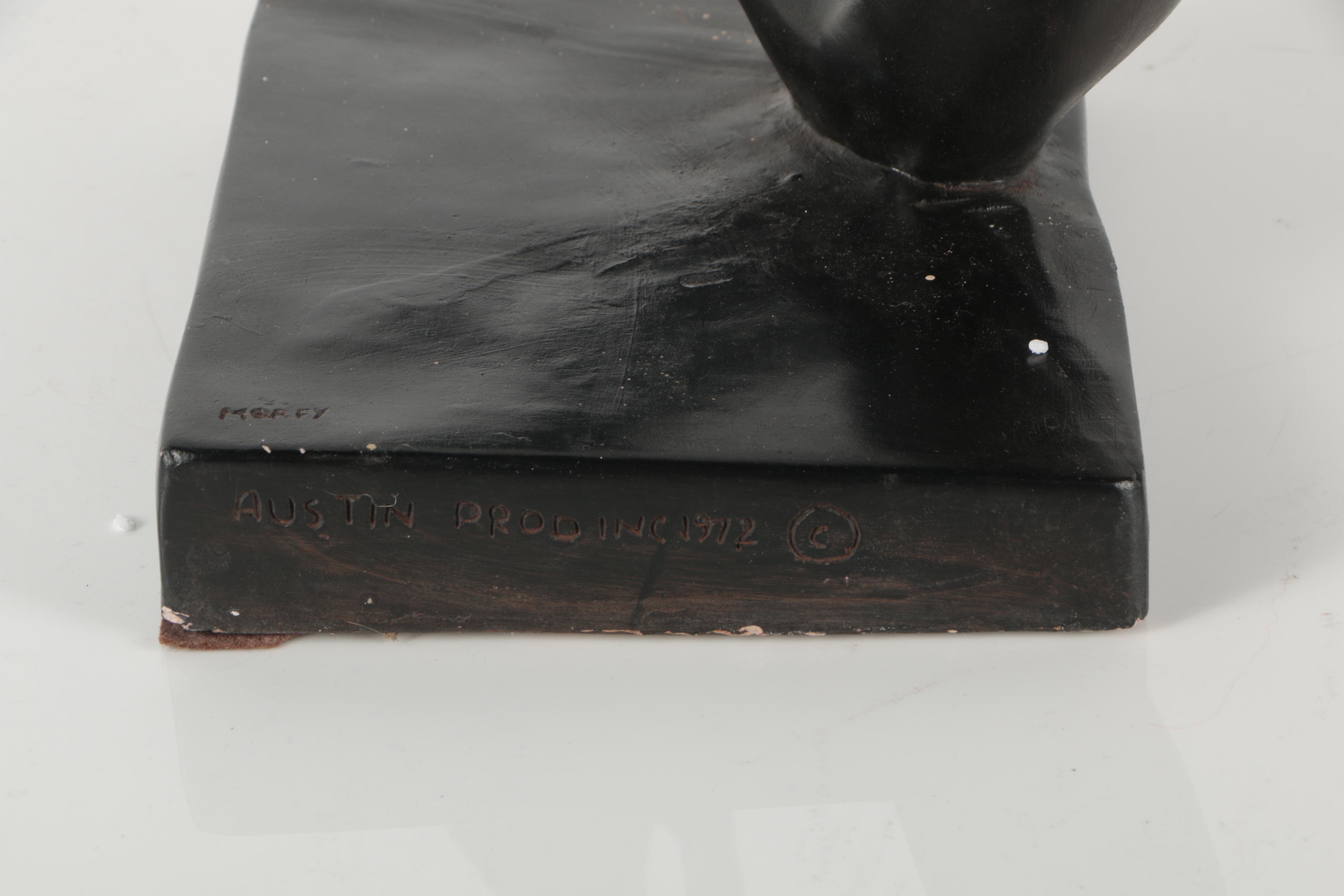 Austin Production Ceramic Reproduction Sculpture Tasos Syntiles "Truth Seeker"