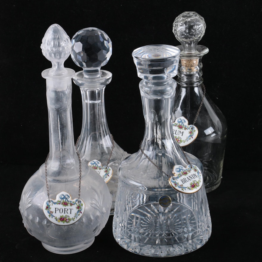 Pressed Glass and Crystal Decanters Featuring Wedgwood