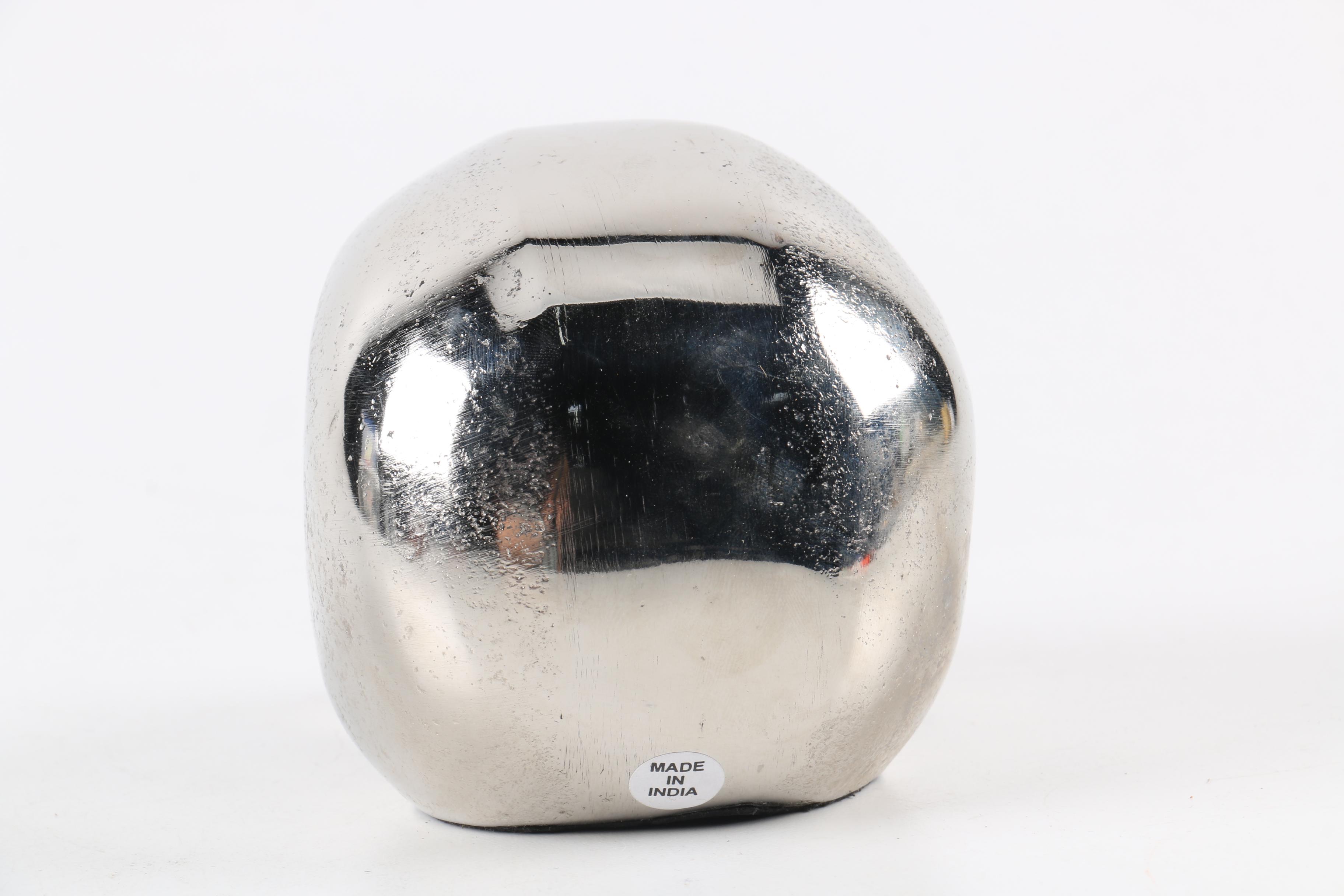 Nickle Plated Skull Figurine