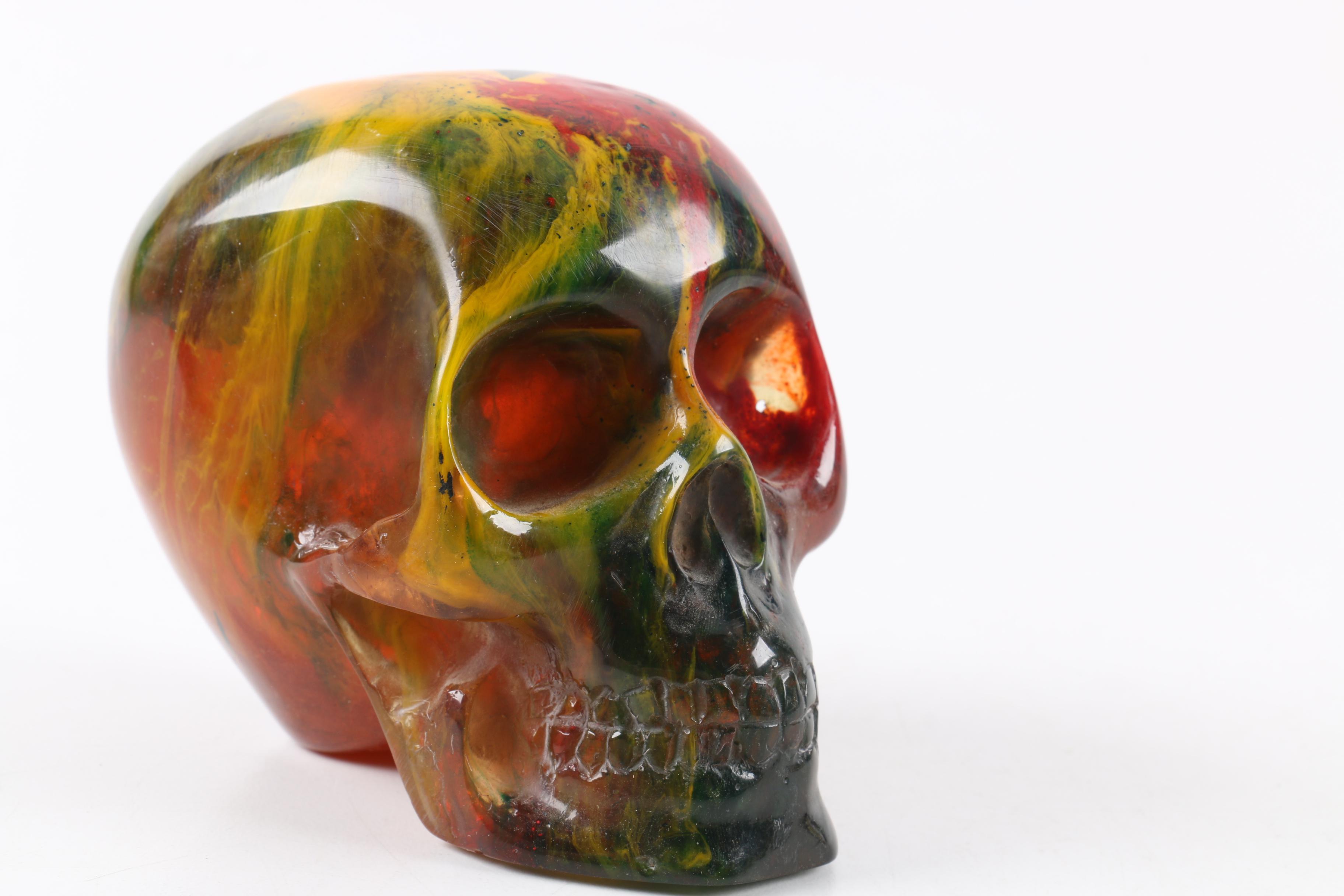 Carved Resin Skull