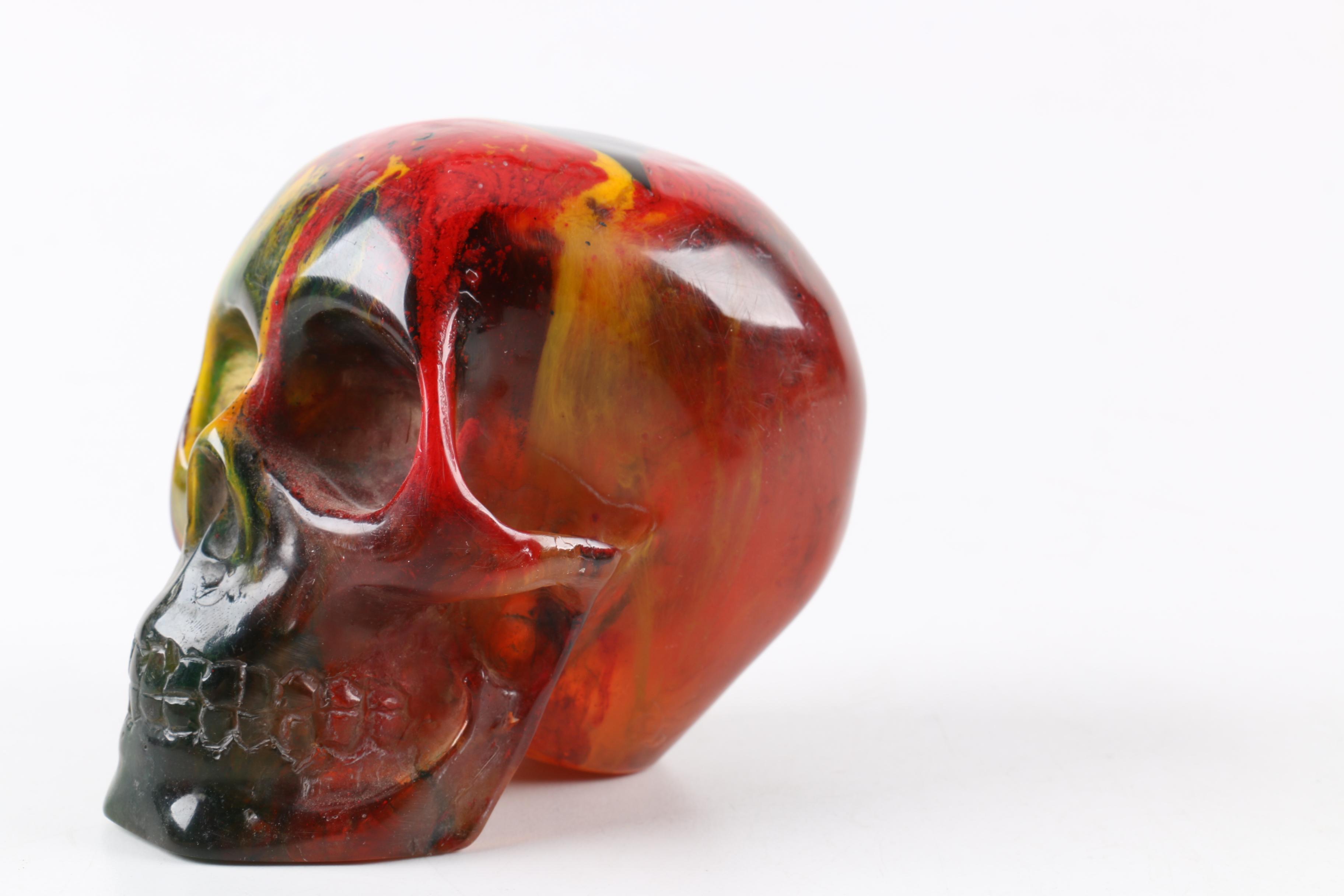 Carved Resin Skull