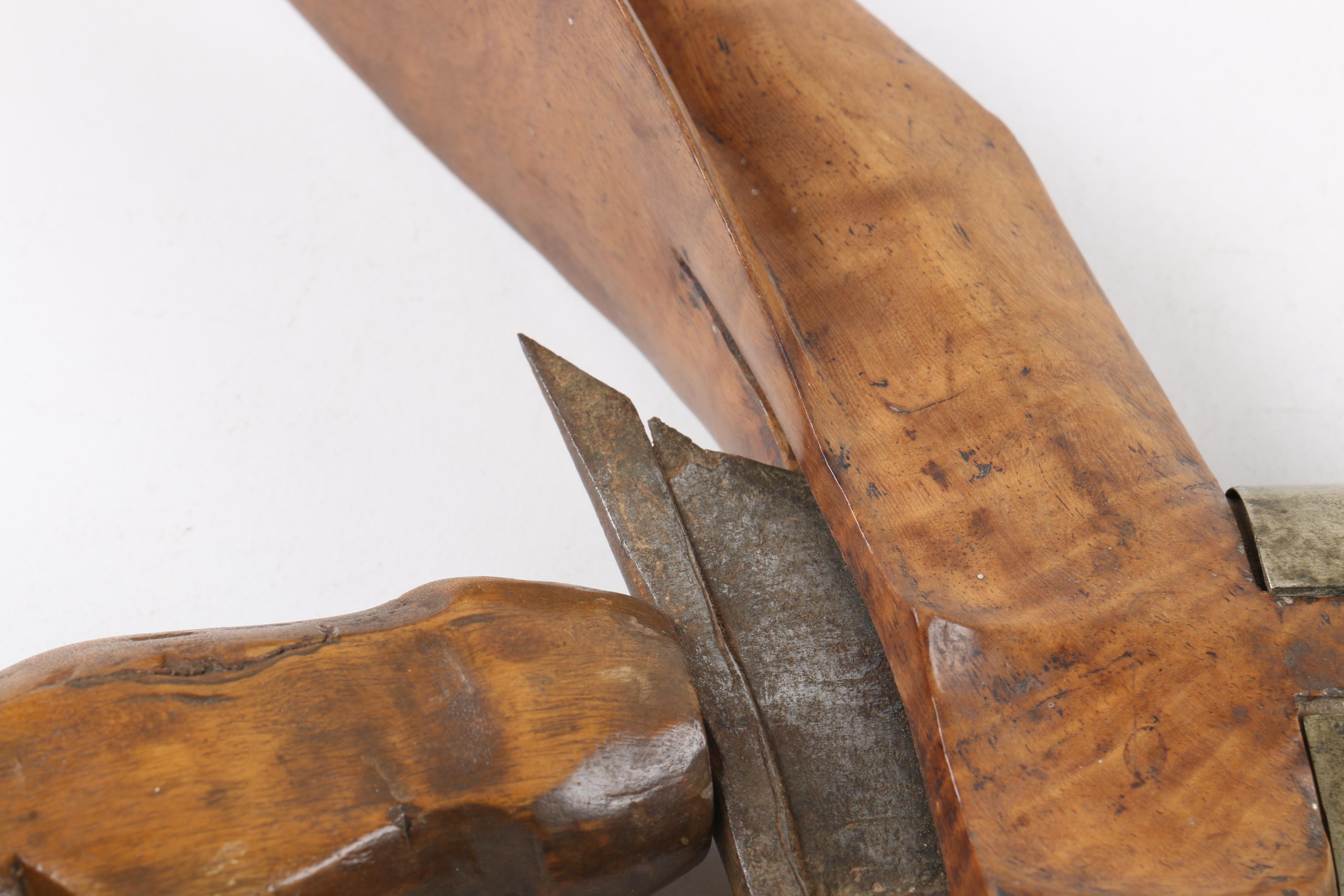 Indonesian Kris Dagger with Hand-Carved Scabbard